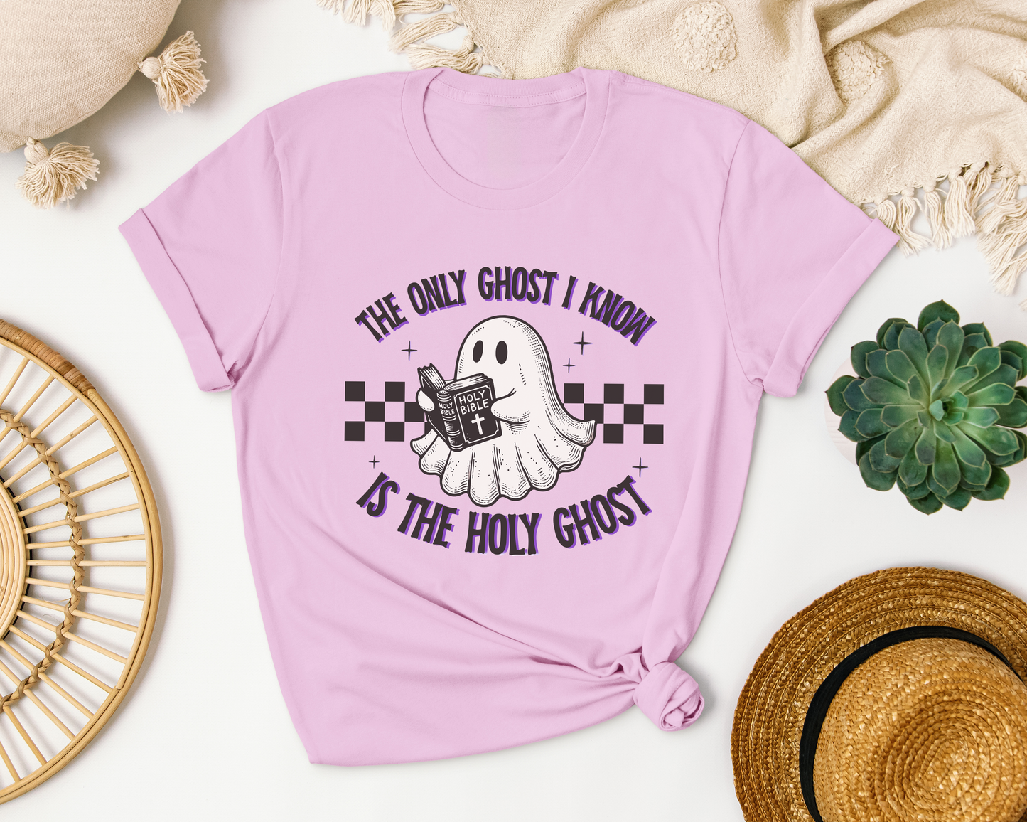 The Only Ghost I Know Is The Holy Ghost Soft Cotton Tee - Christian Shirt