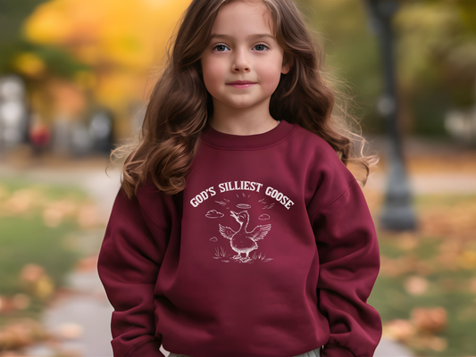 God's Silliest Goose Youth Christian Sweatshirt