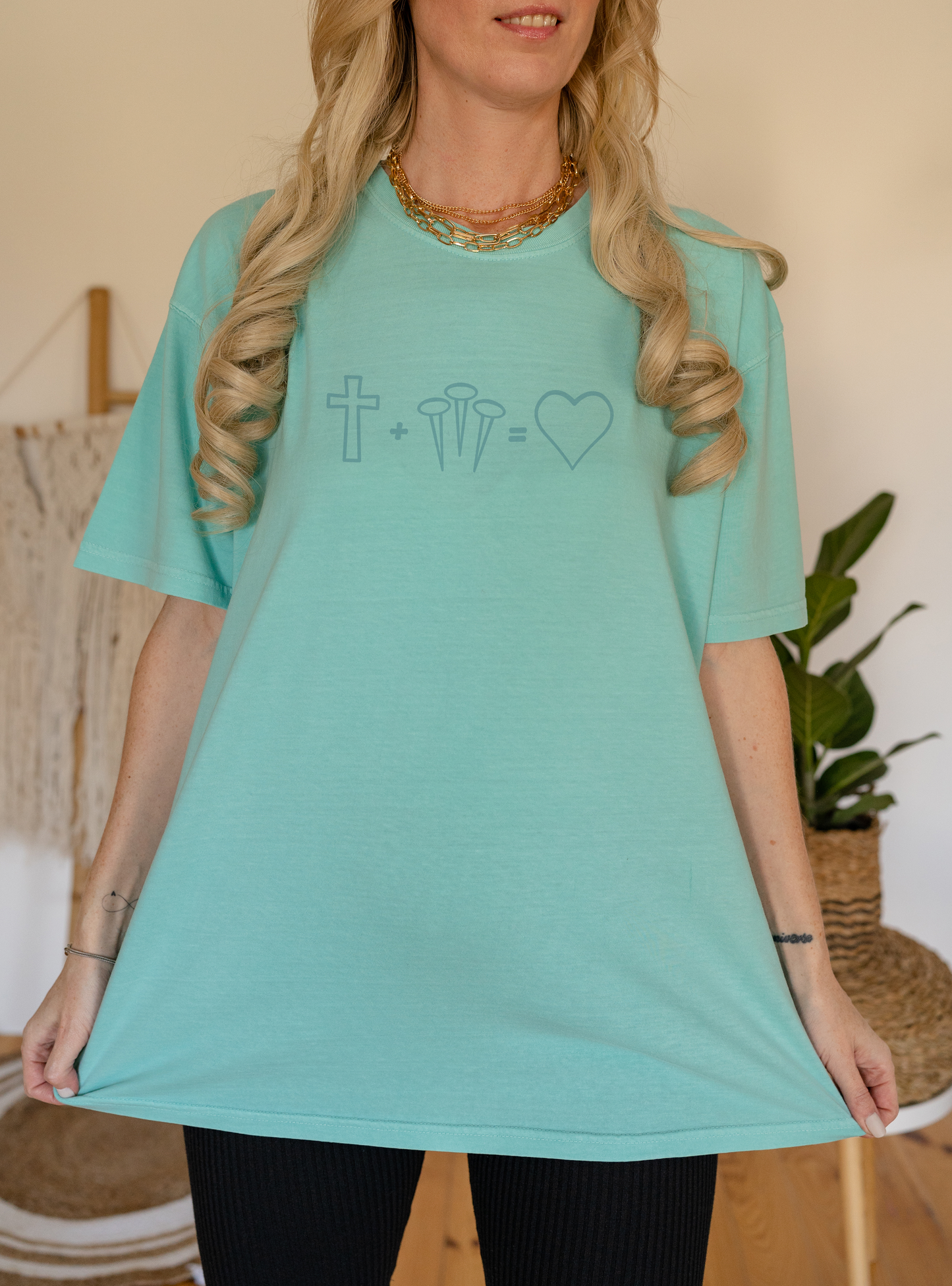 1 Cross 3 Nails 4Given Comfort Colors Christian Shirt