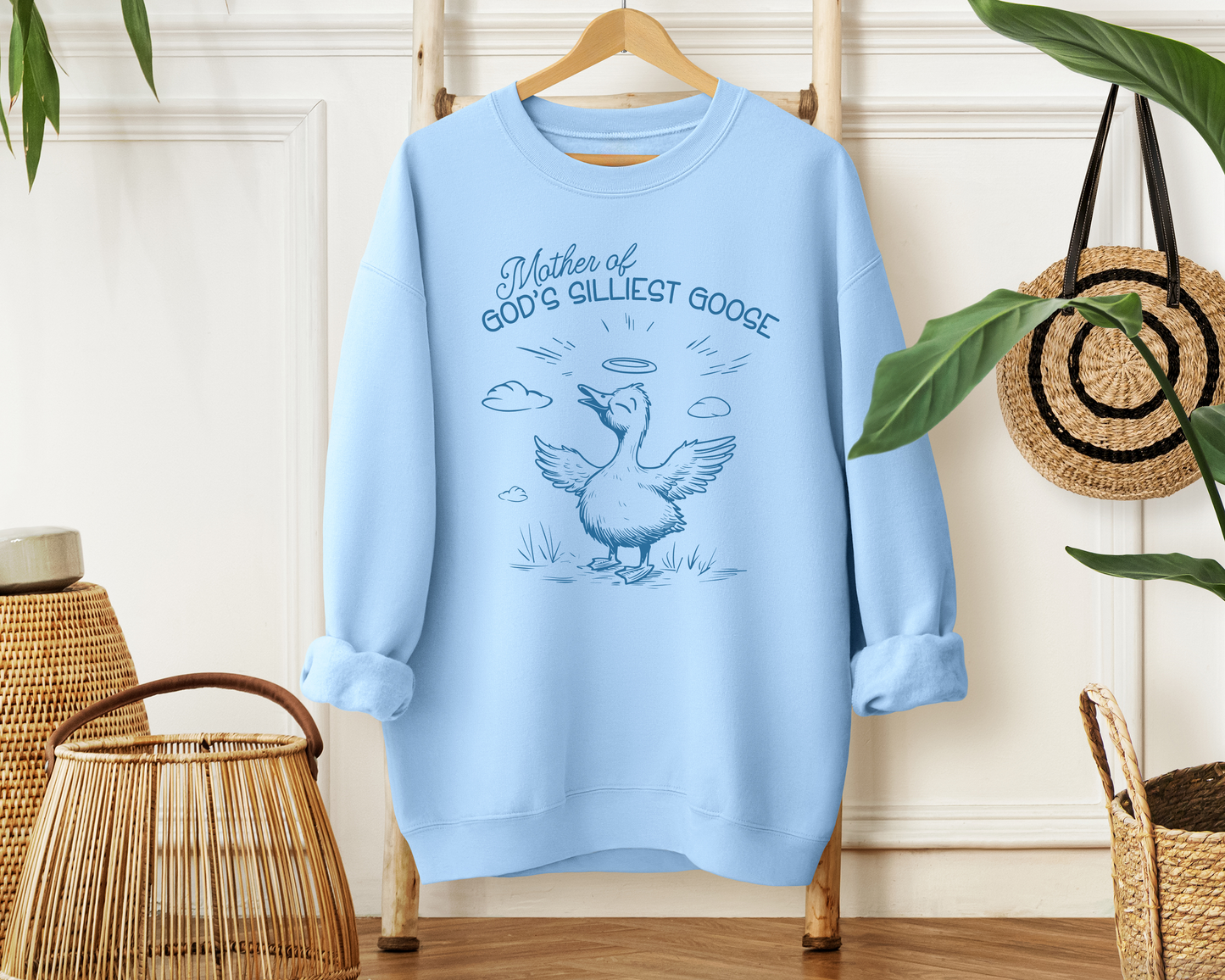 Mother of God's Silliest Goose Sweatshirt - Christian Crewneck Pullover