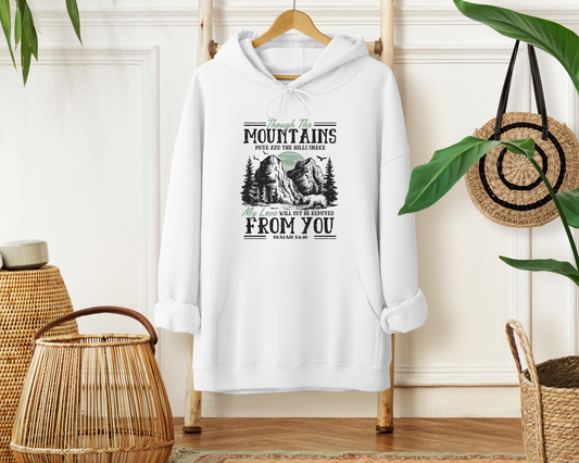 Though The Mountains Move And The Hills Shake My Love Will Not Be Removed From You Hoodie