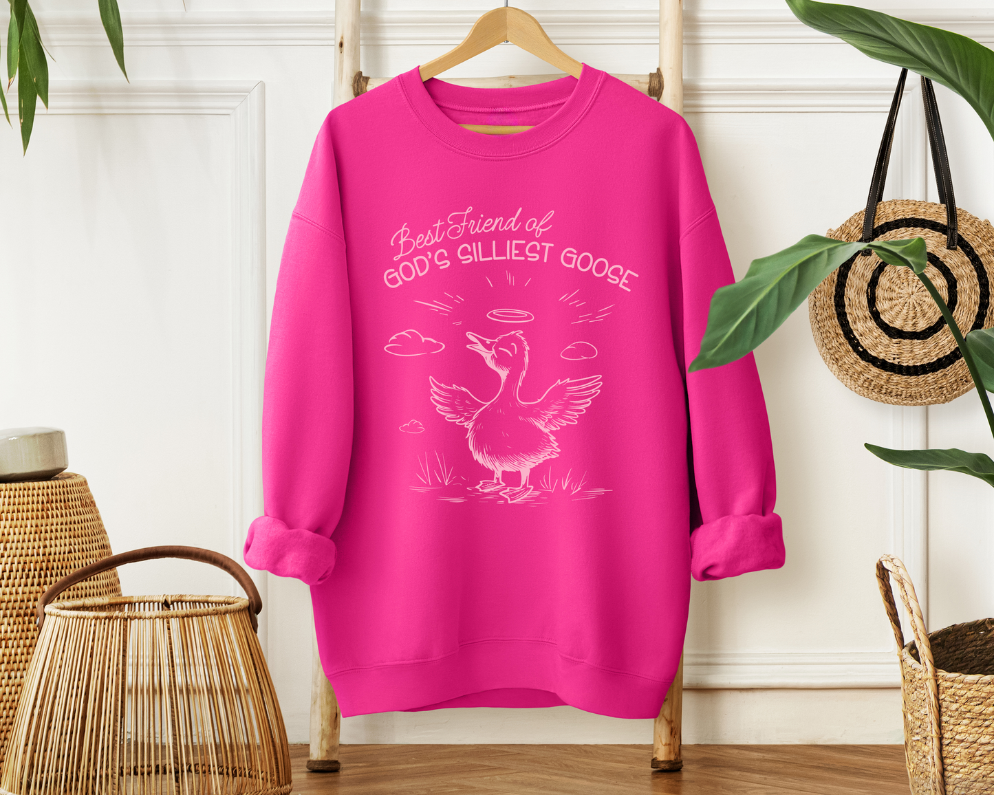 Best Friend of God's Silliest Goose Sweatshirt - Christian Crewneck Pullover