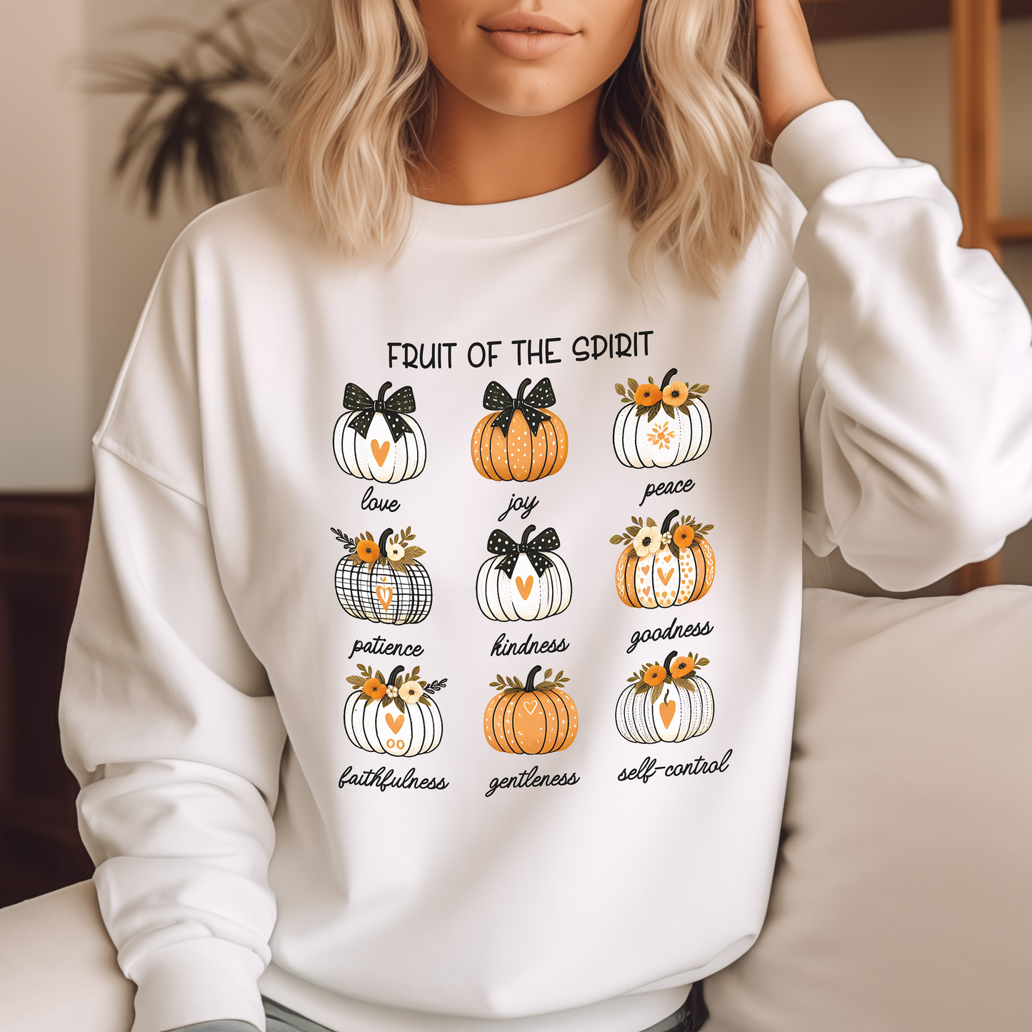 Pumpkin Fruit of The Spirit Christian Sweatshirt - Christian Pullover