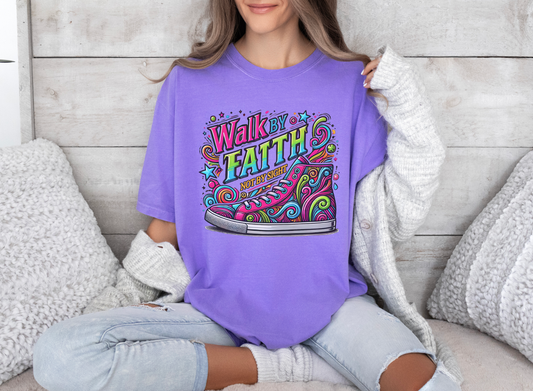 Walk By Faith Not By Sight Comfort Colors Shirt