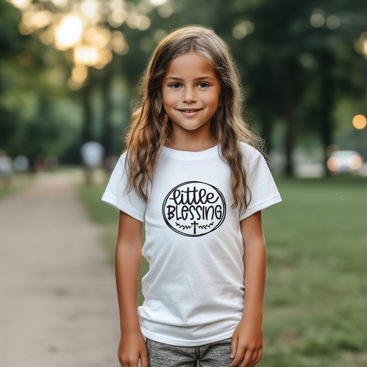 Little Blessing Comfort Colors Youth Christian Tee