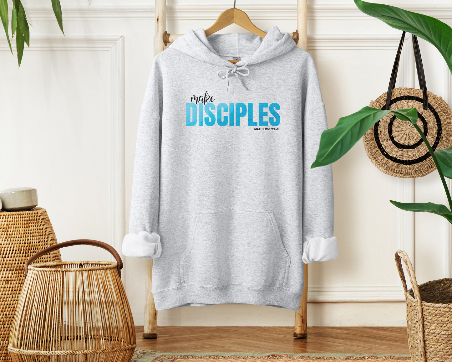 Make Disciples Hoodie - Matthew 28:19-20 Bible Verse Christian Hoodie