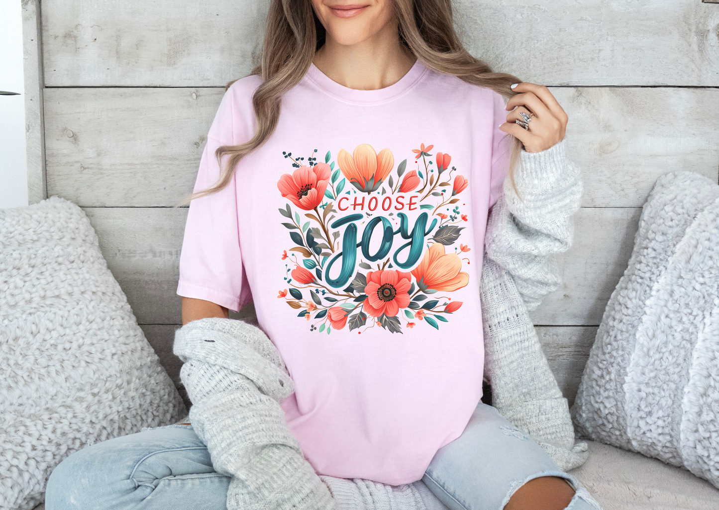 Women's Comfort Colors Choose Joy Tee - Christian Shirt