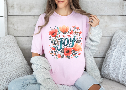 Women's Comfort Colors Choose Joy Tee - Christian Shirt