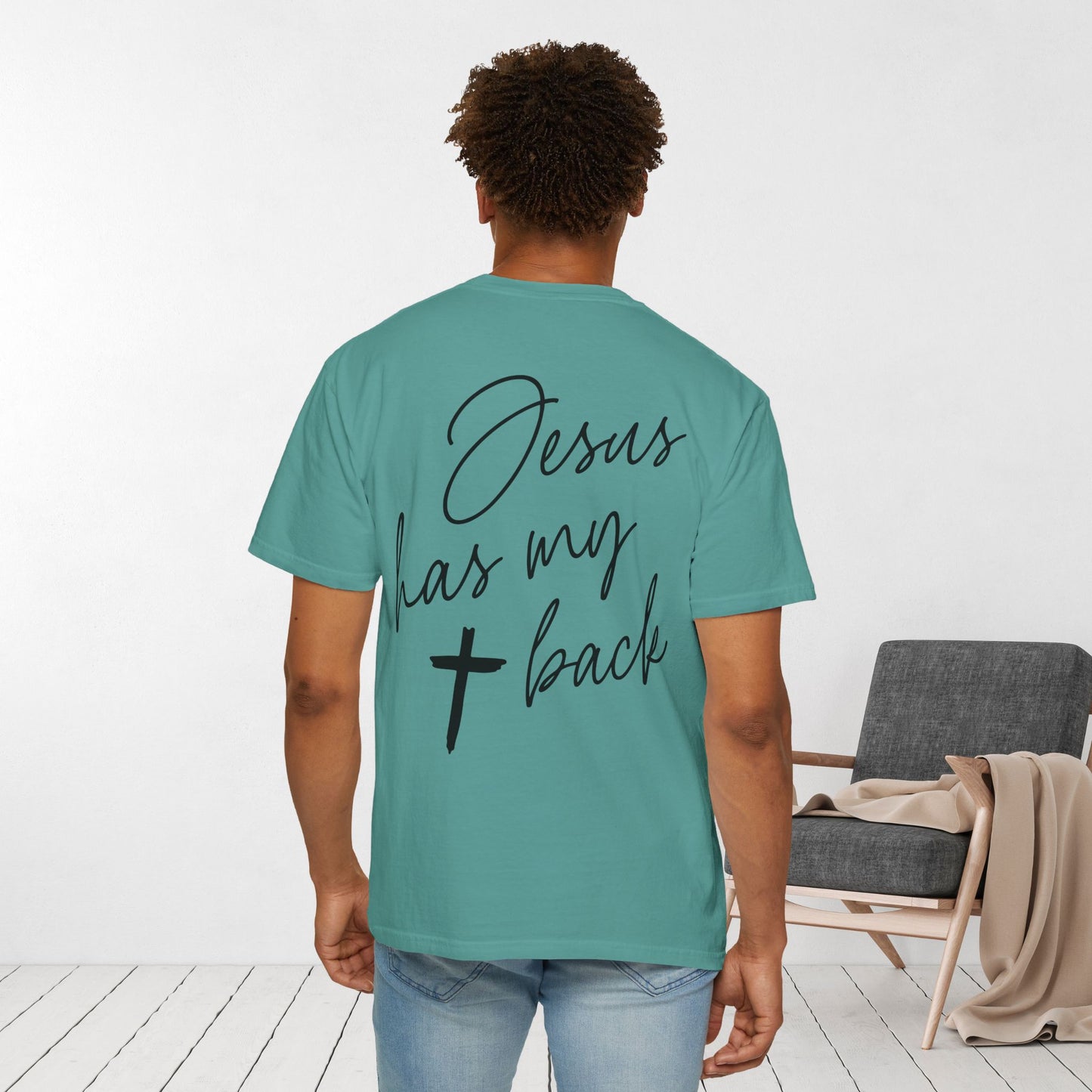 Comfort Colors Jesus Has My Back Christian Tee