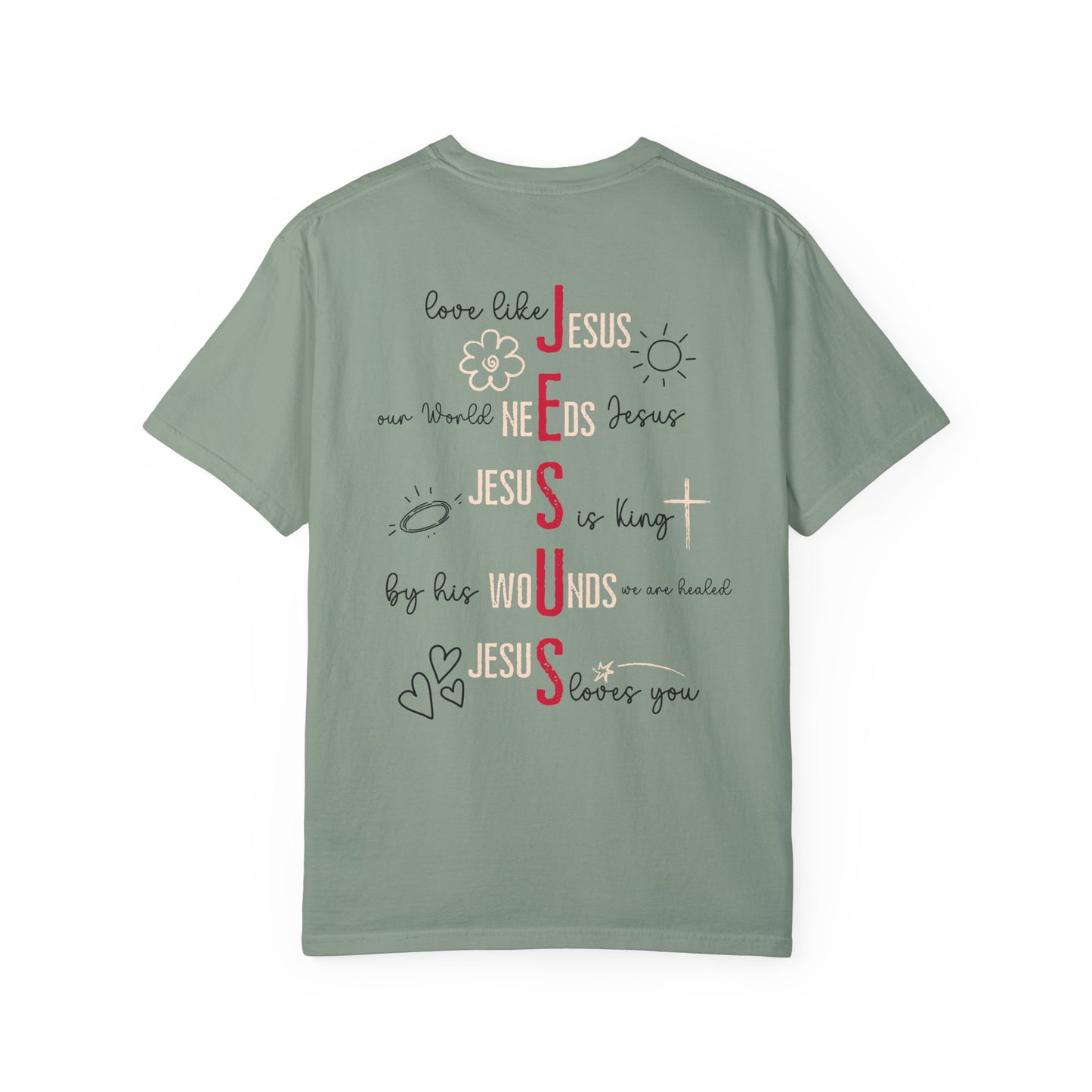 Women's Comfort Colors Jesus Doddle Drawing Shirt