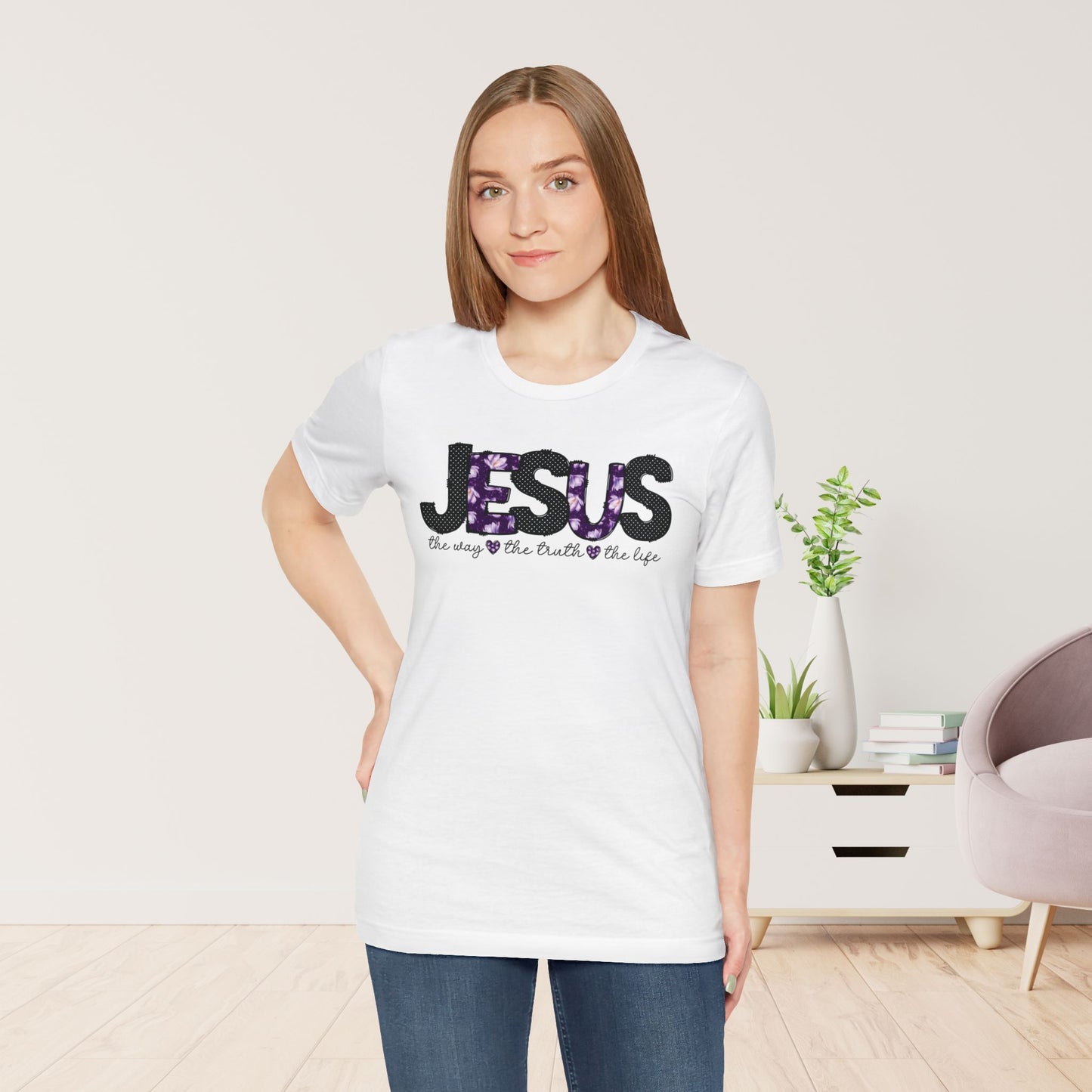 Jesus The Way The Truth The Life Soft Cotton Tee - Christian Shirt