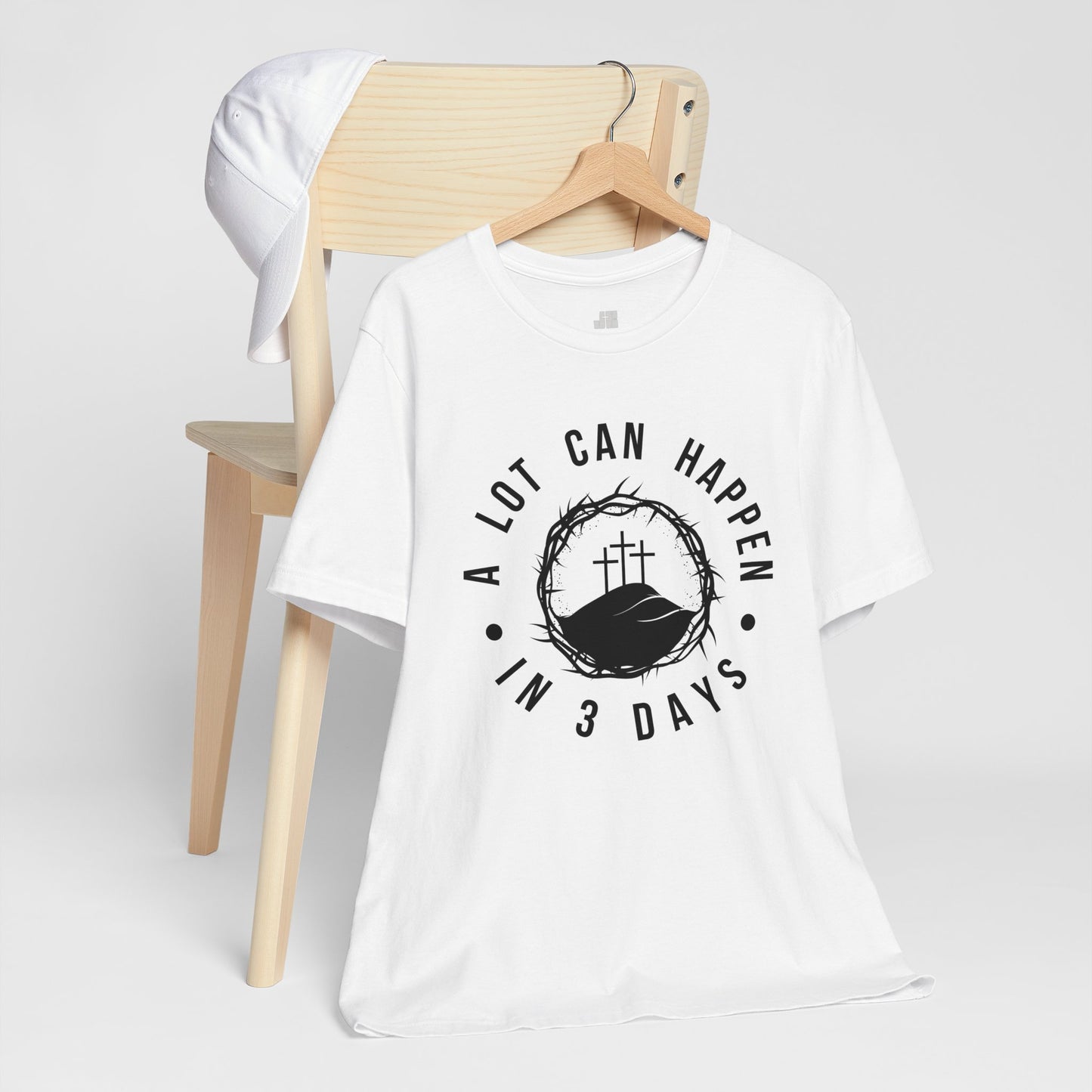 A Lot Can Happen in Three Days Christian Soft Cotton Tee - Easter Shirt