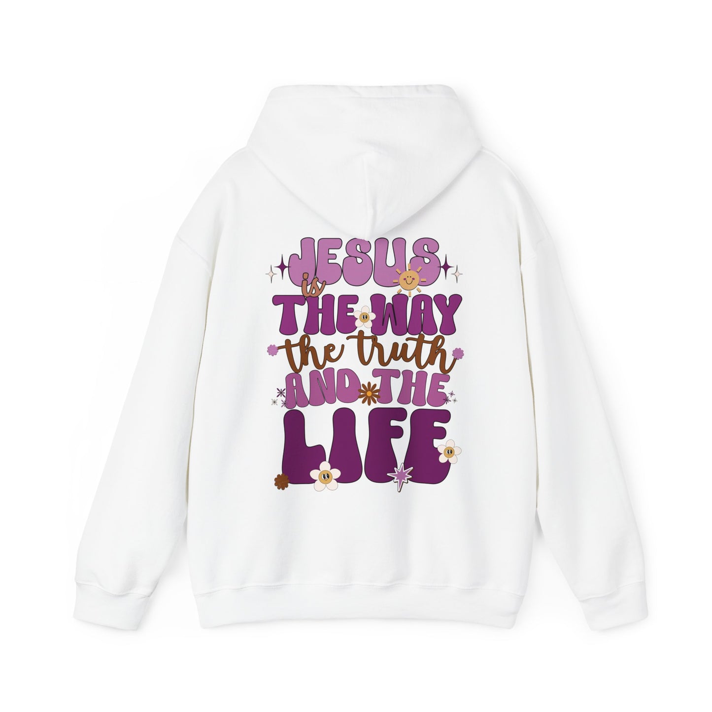 Purple Jesus is the Way John 14:6 Bible Verse Christian Hoodie