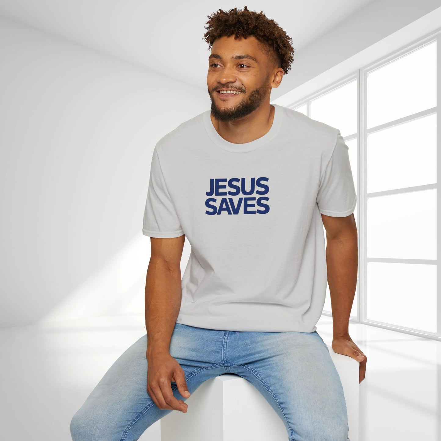 Jesus Saves Softstyle T-shirt - Acts 4:12 Bible Verse Christian T-shirt