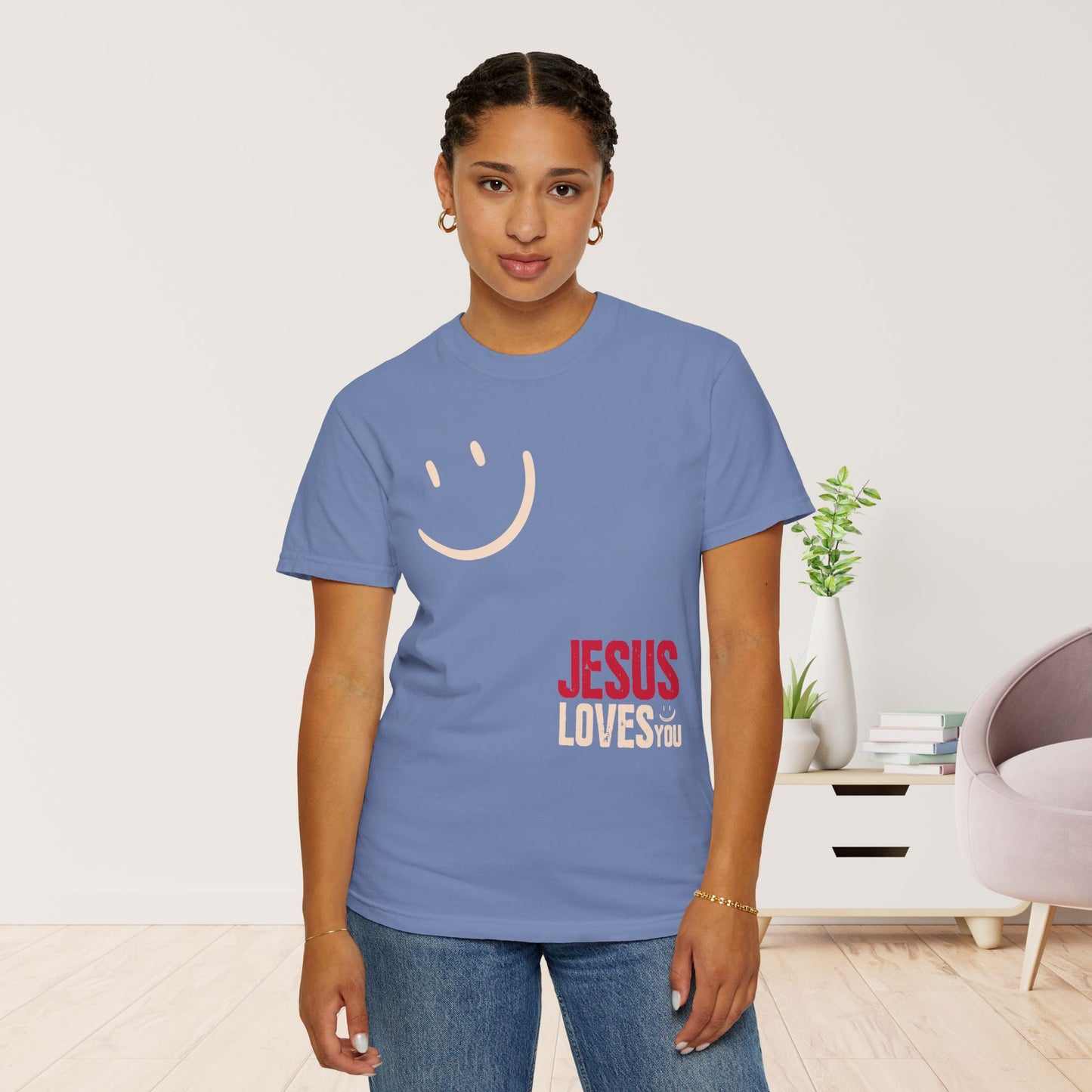 Comfort Colors Jesus Loves You Shirt - Trendy Christian T-shirt