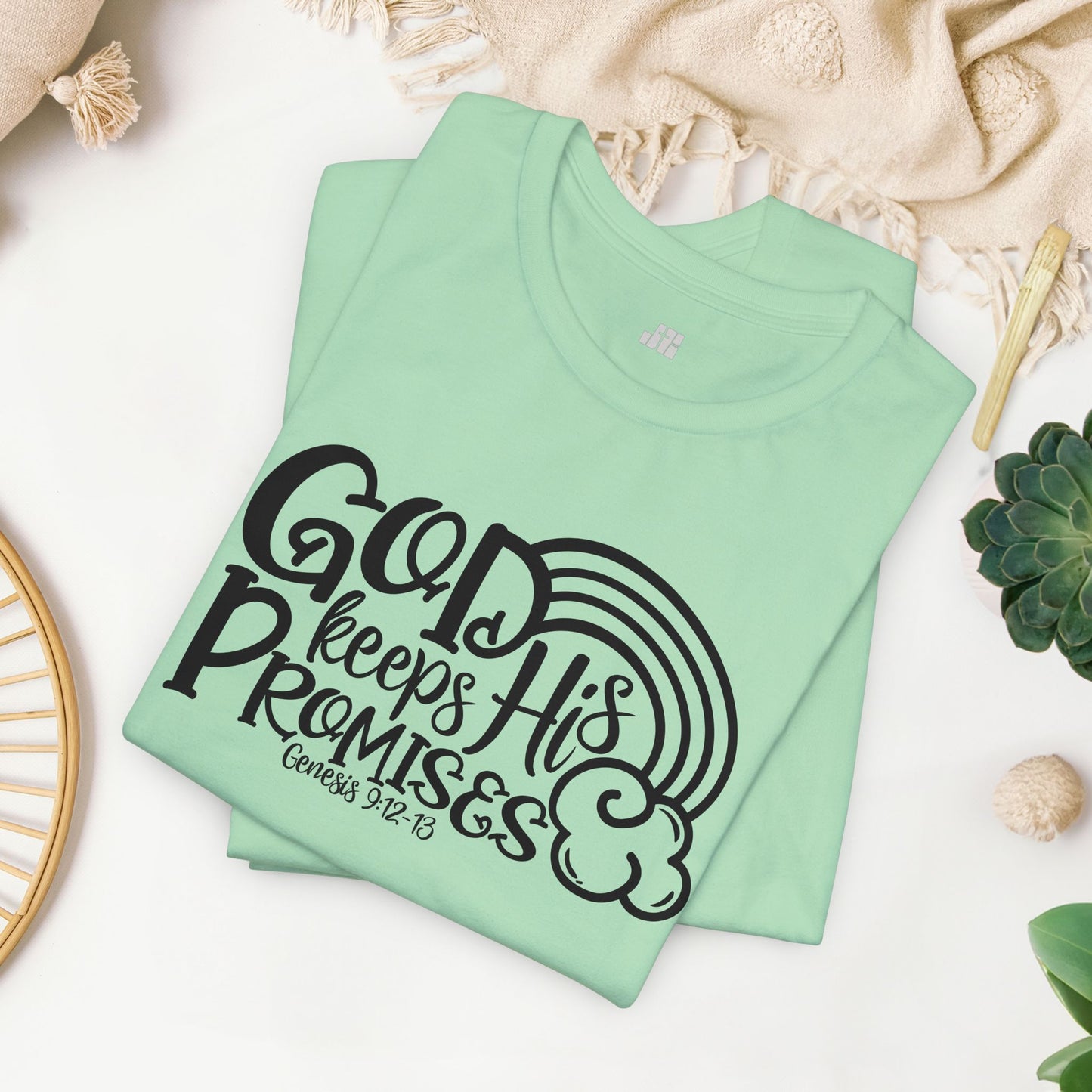 God Keeps His Promises Soft Cotton Tee - Bible Verse Christian Tee