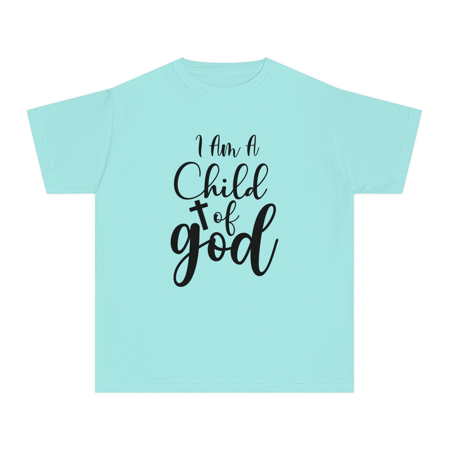 I Am A Child Of God Comfort Colors Youth Christian Tee