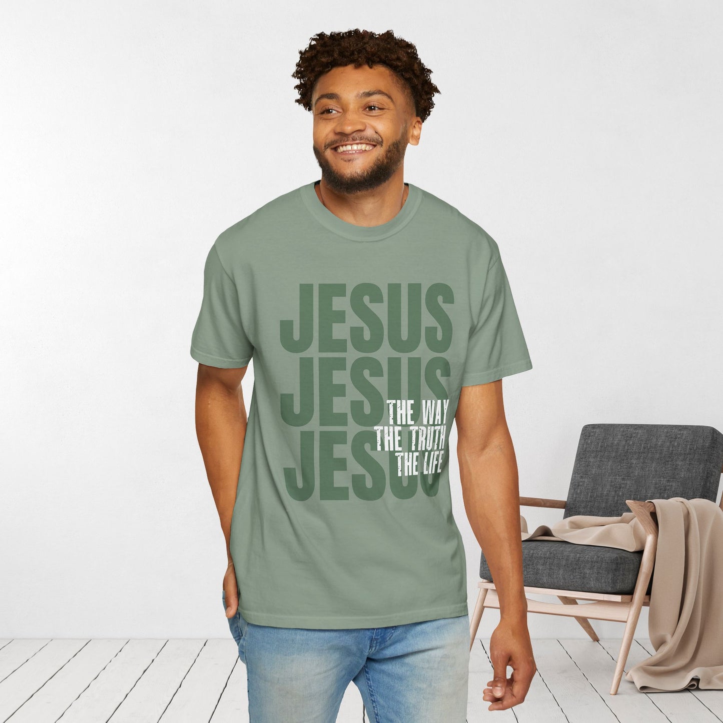 Comfort Colors Jesus Shirt - Bible Verse Shirt John 14:6