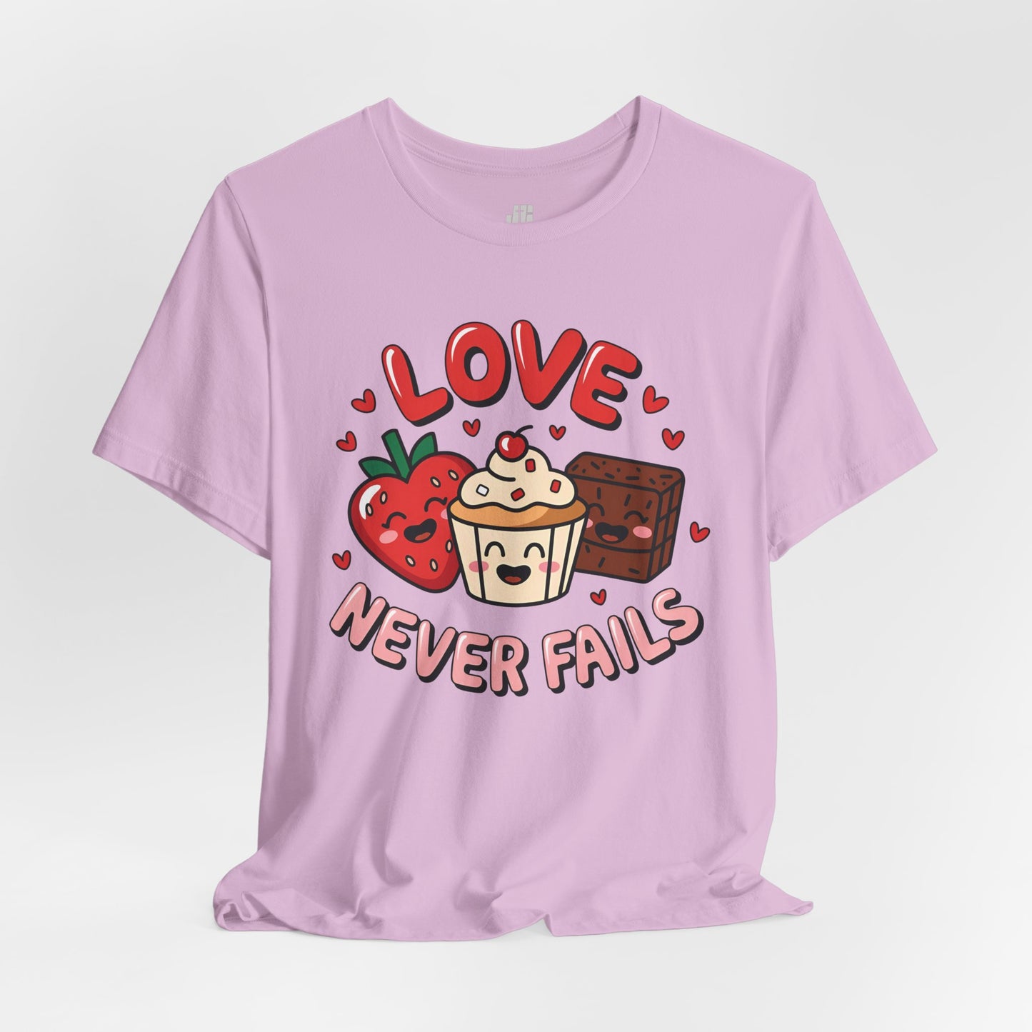 Love Never Fails Soft Cotton Tee - Christian Shirt