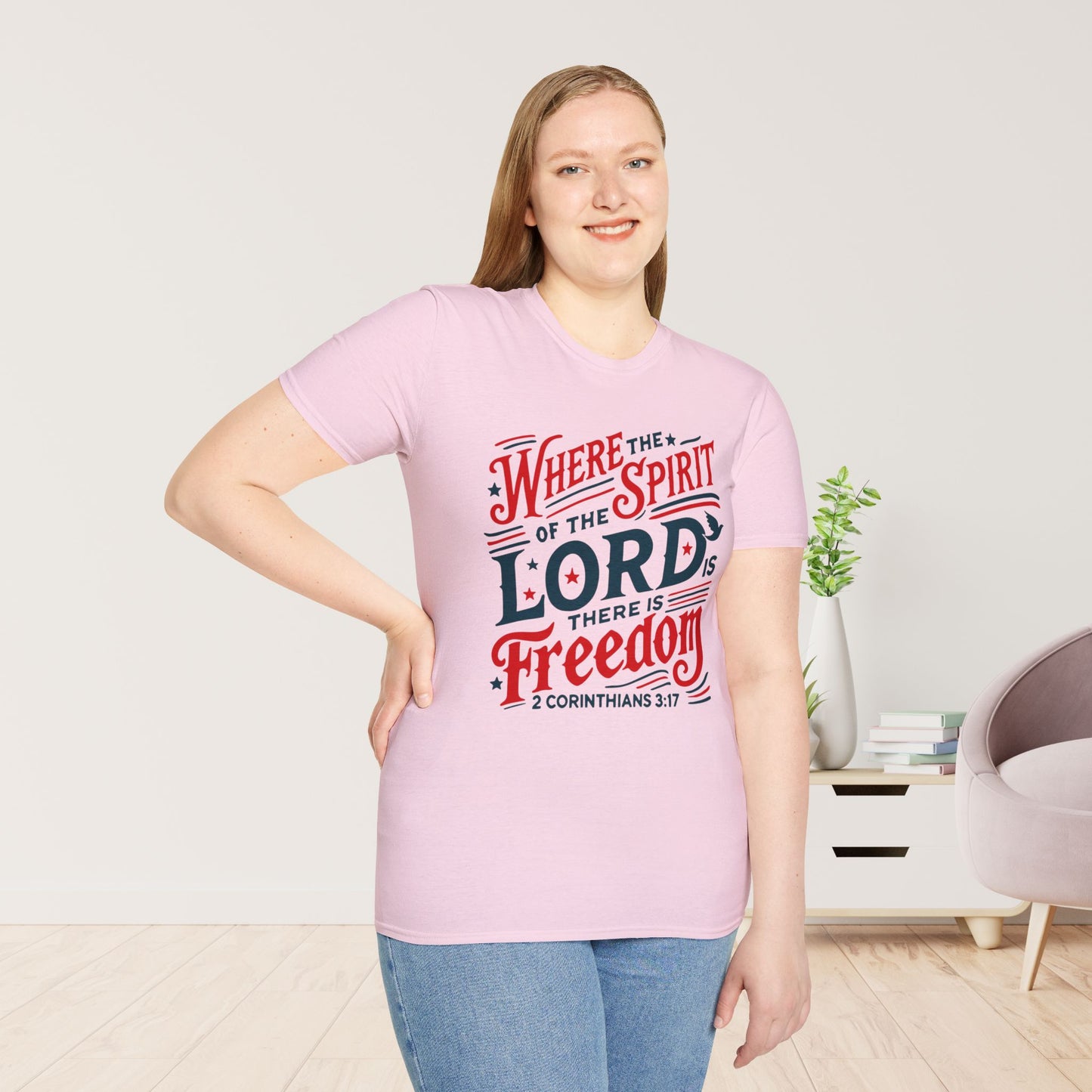 Where The Spirit of The Lord Is There is Freedom Softstyle T-shirt