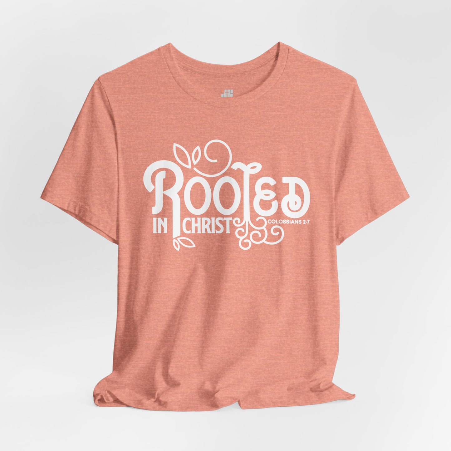 Rooted in Christ Shirt - Bible Verse Christian Soft Cotton Tee