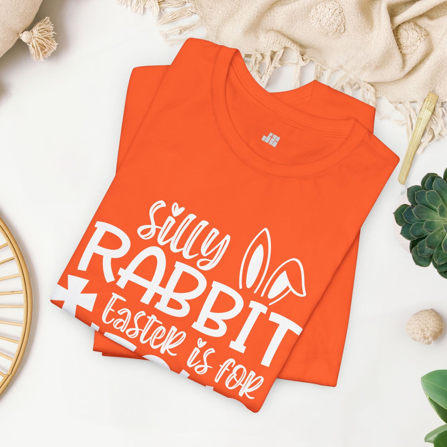 Silly Rabbit Easter is for Jesus Christian Soft Cotton Tee