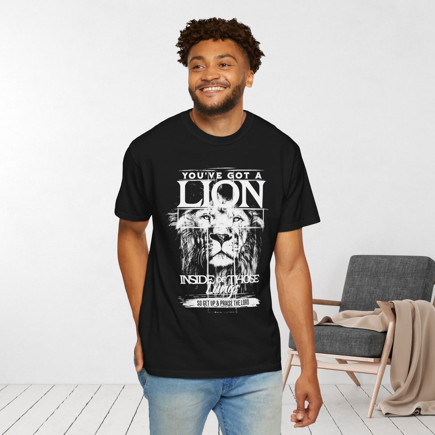 Comfort Colors You've Got A Lion Inside of Those Lungs Tee - Christian Shirt