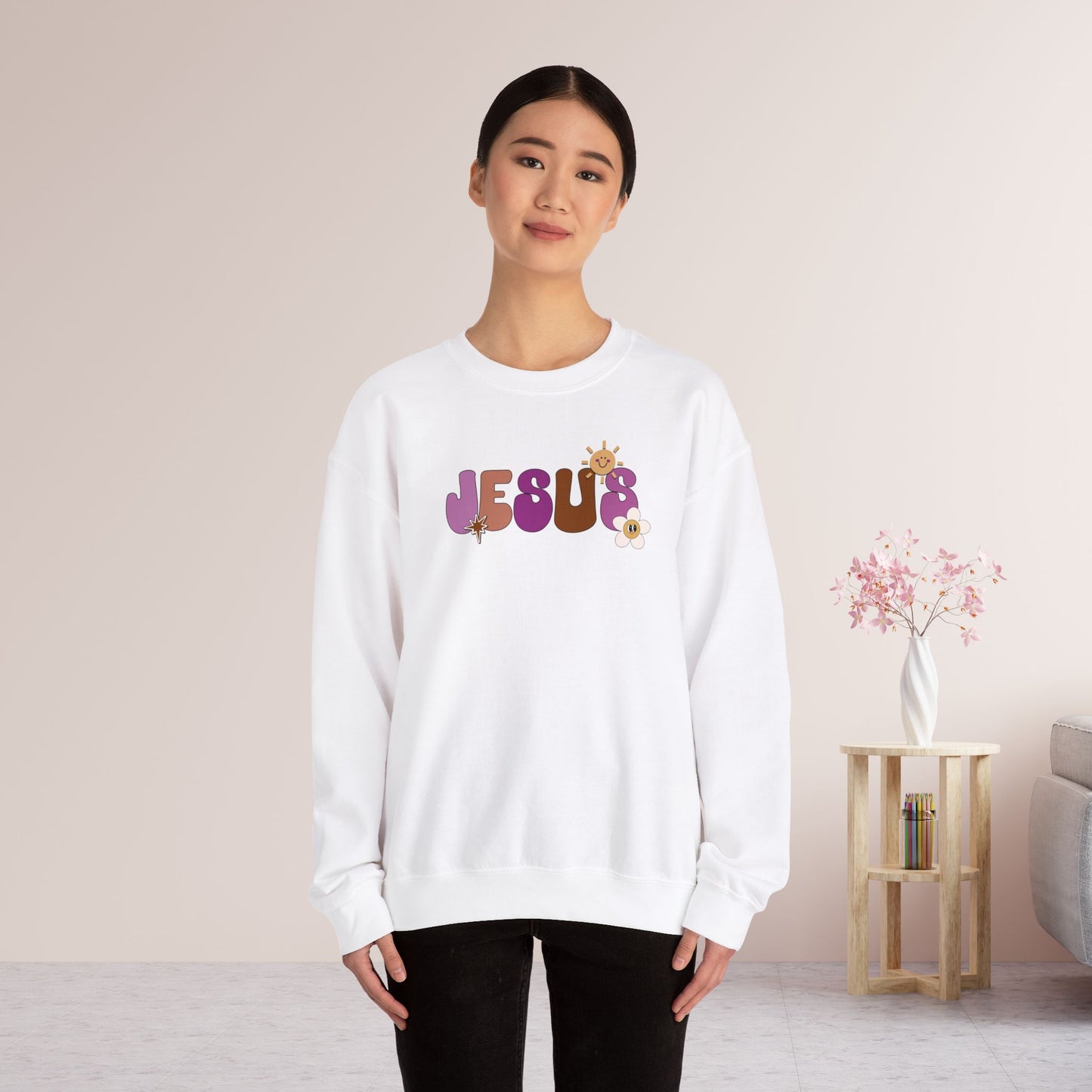 Purple Jesus is the Way John 14:6 Bible Verse Christian Sweatshirt