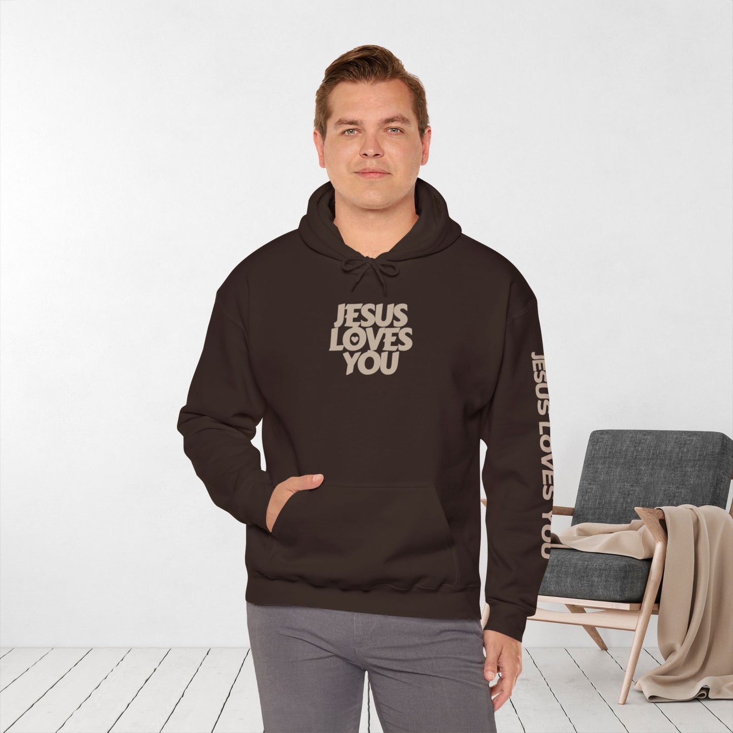 Jesus Loves You Hoodie - John 15:13 Bible Verse Christian Hoodie