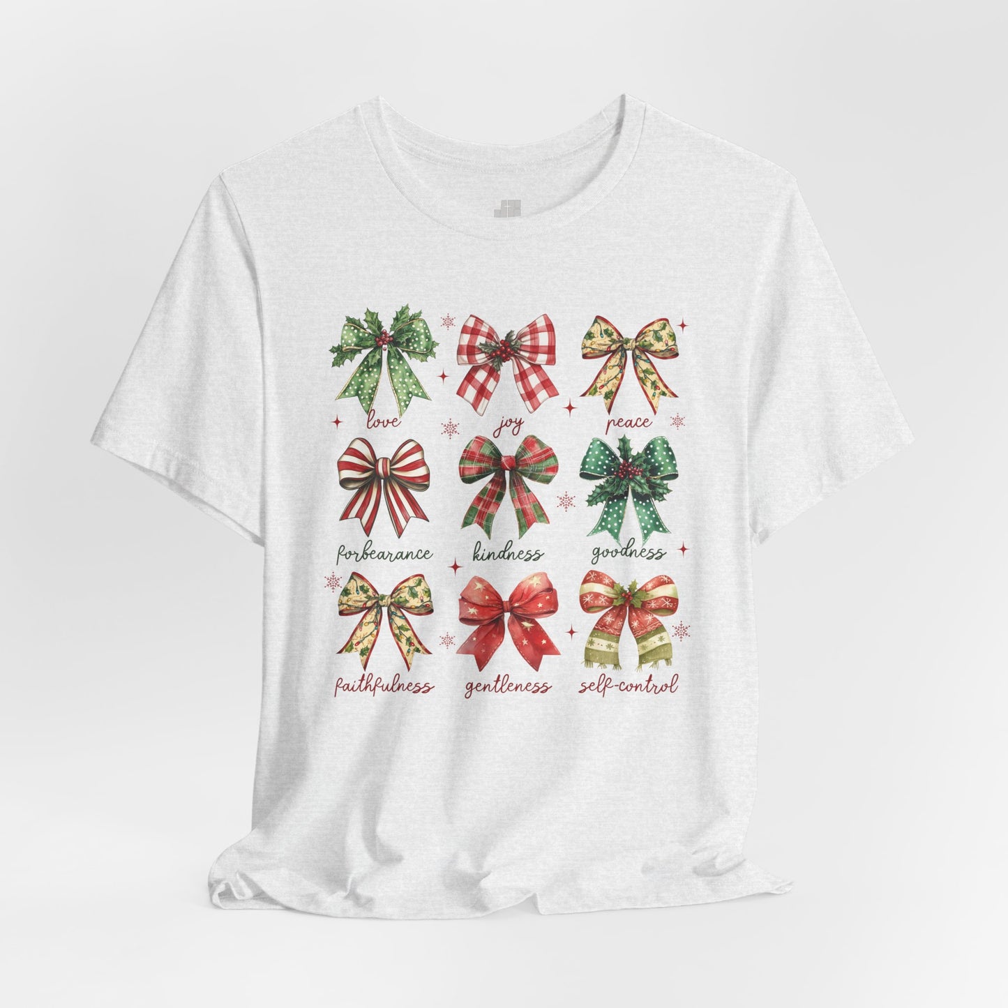 Christmas Fruit of the Spirit Soft Cotton Tee - Holiday Christian Shirt