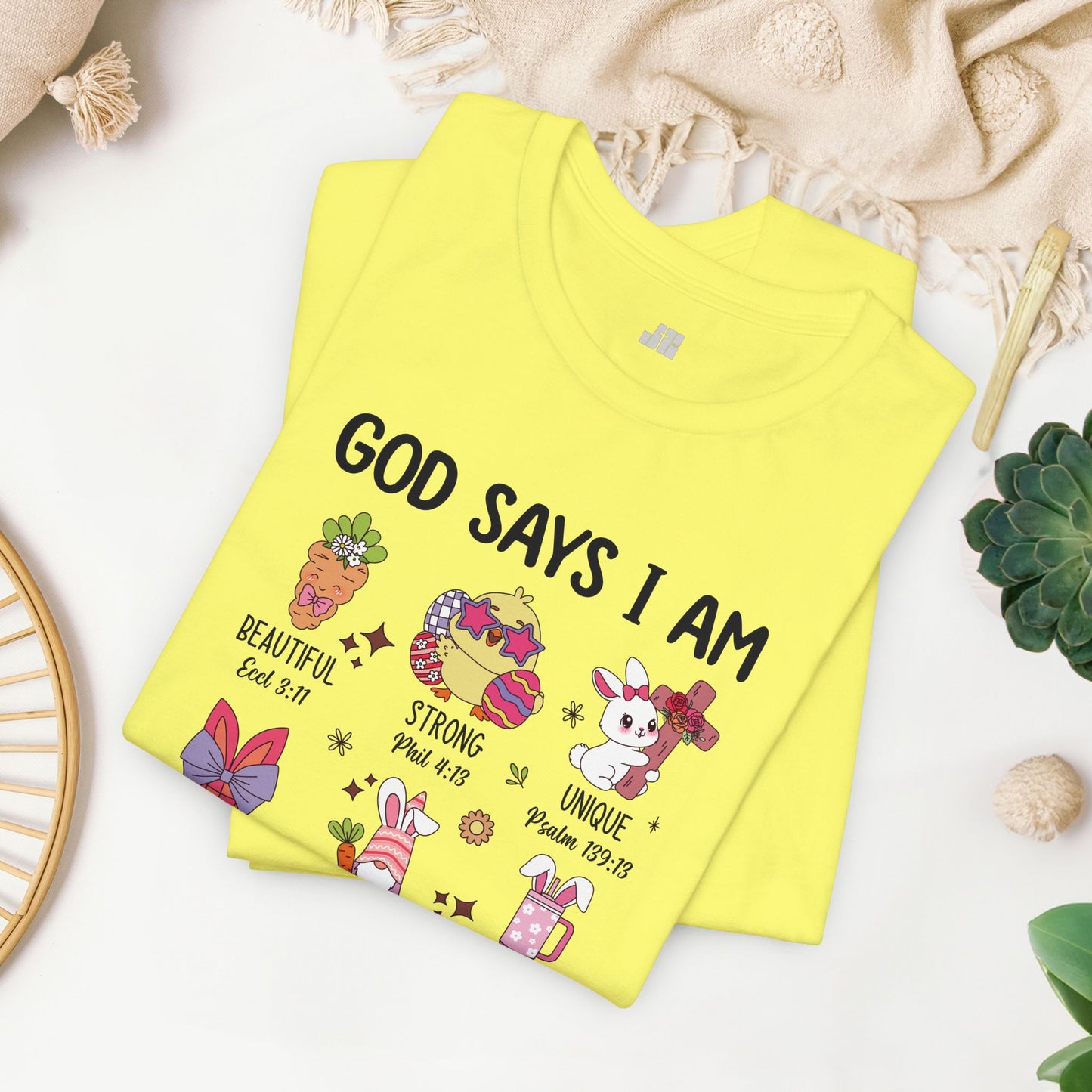 God Says I Am... Soft Cotton Tee - Christian Easter Shirt