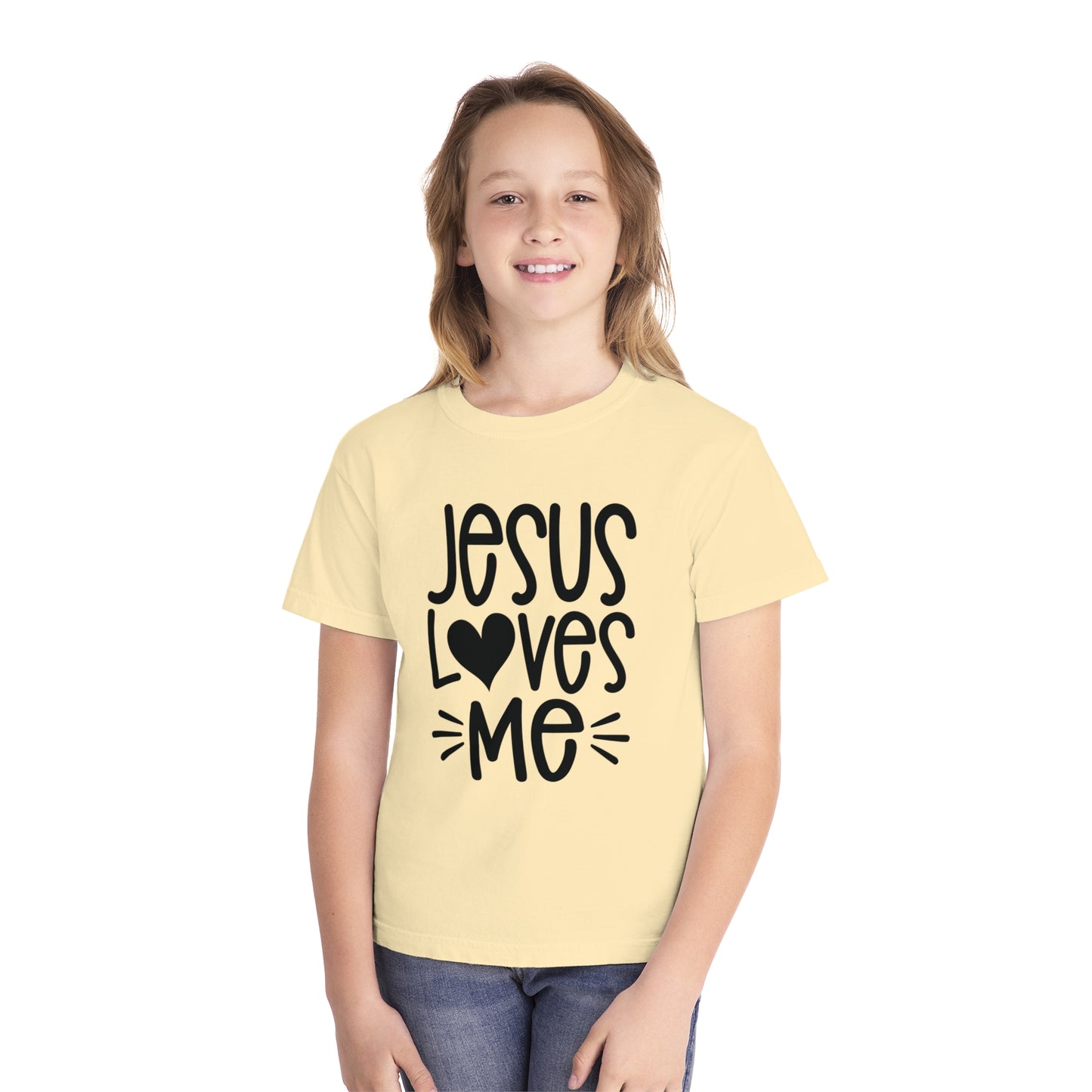 Jesus Loves Me Comfort Colors Youth Christian Tee