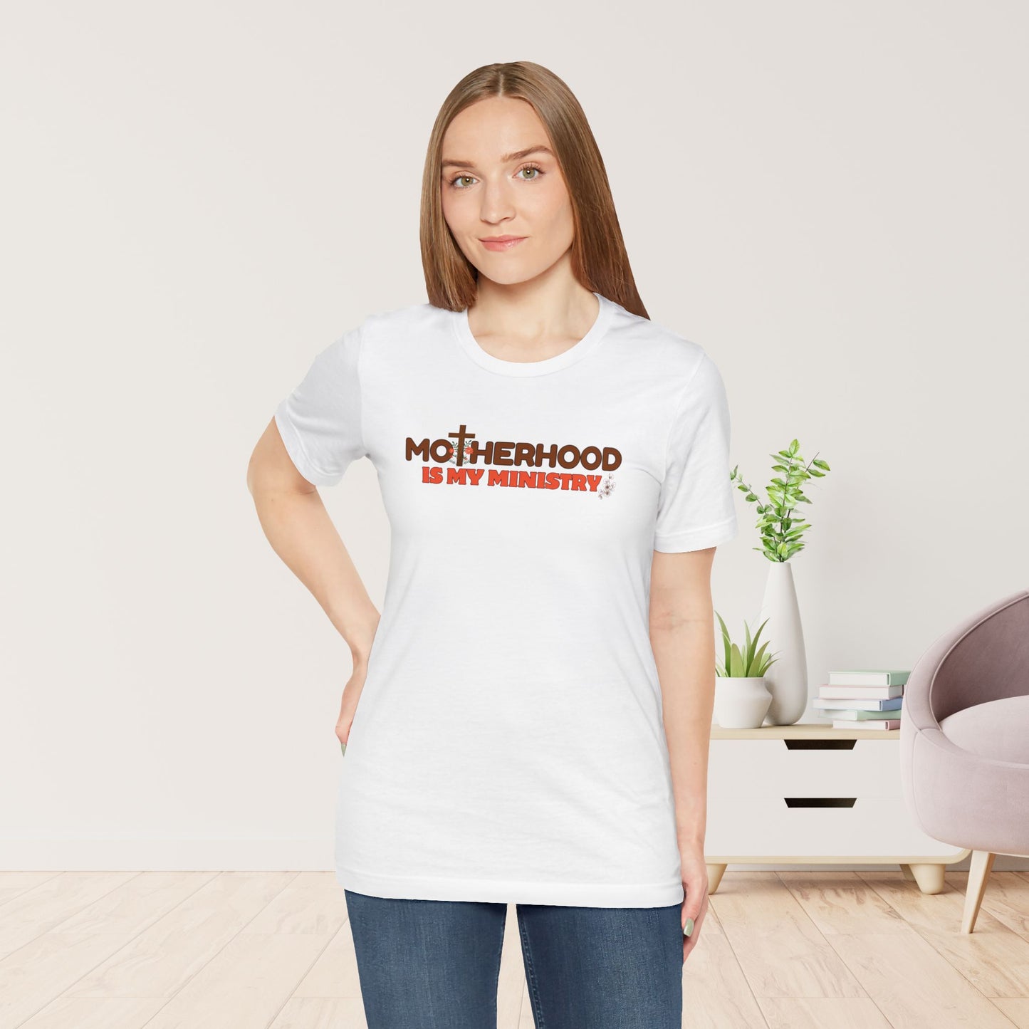 Motherhood is My Ministry Christian Soft Cotton Tee