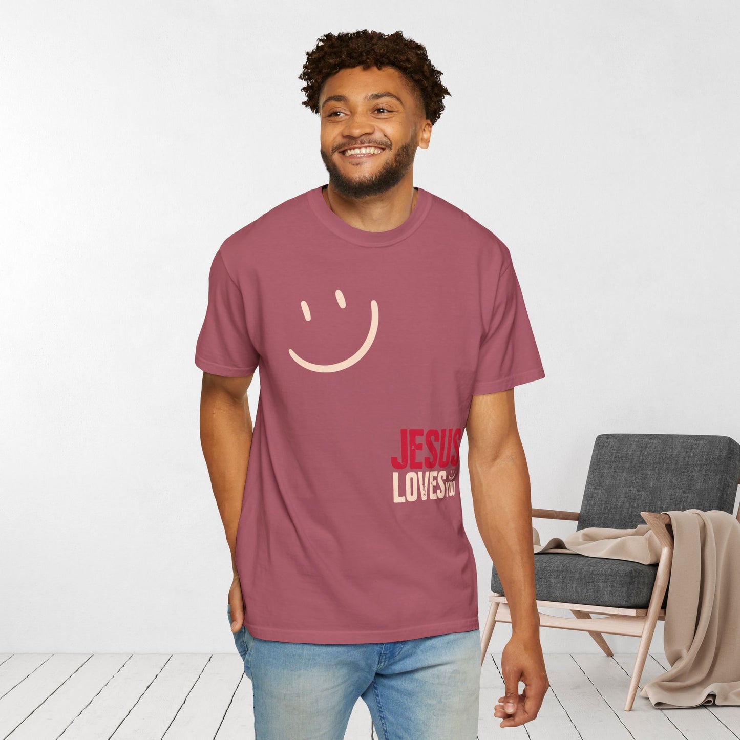 Comfort Colors Jesus Loves You Shirt - Trendy Christian T-shirt