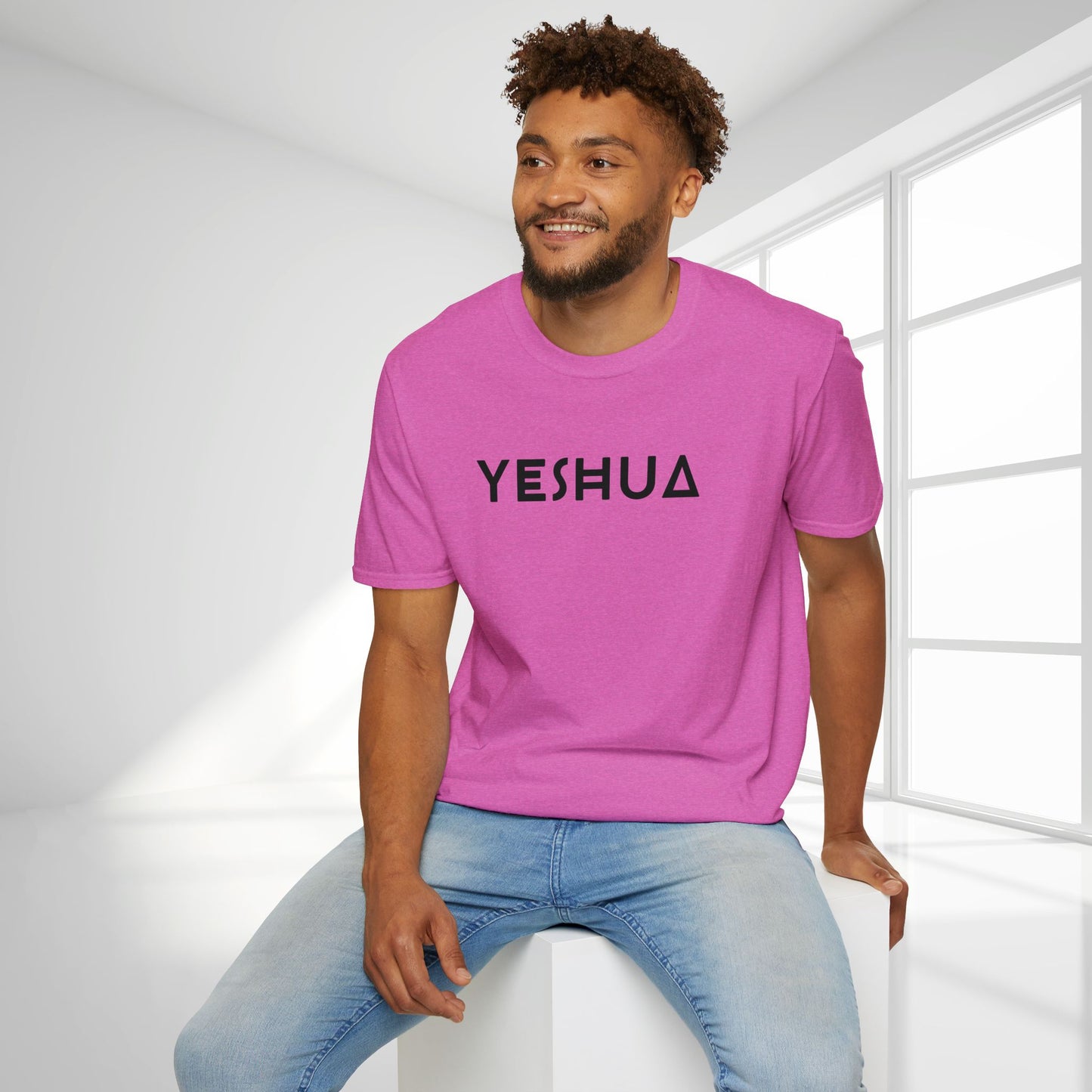 Unisex YESHUA Softstyle T-shirt -  Minimalist Christian Shirt