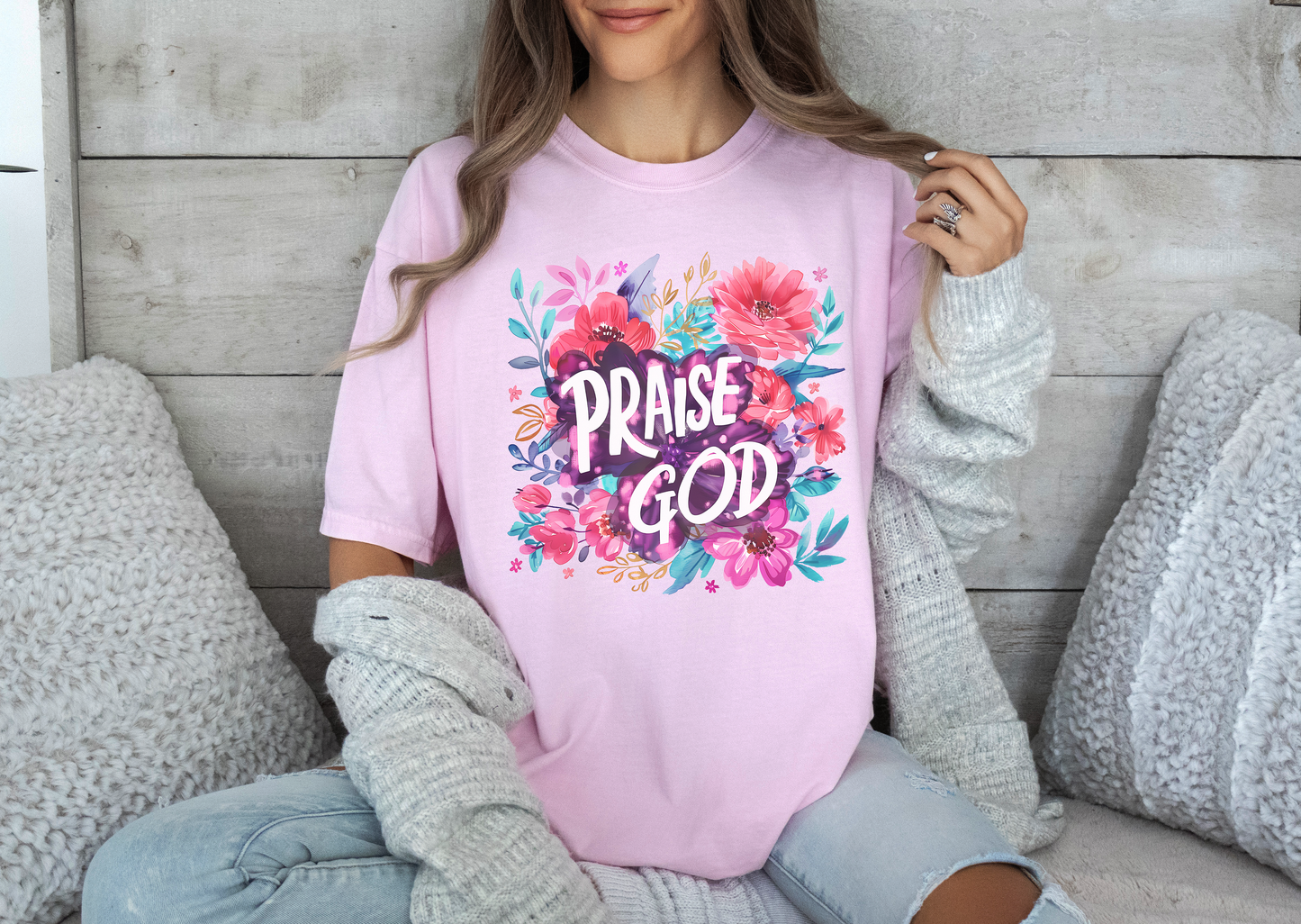 Praise God Women's Comfort Colors Tee