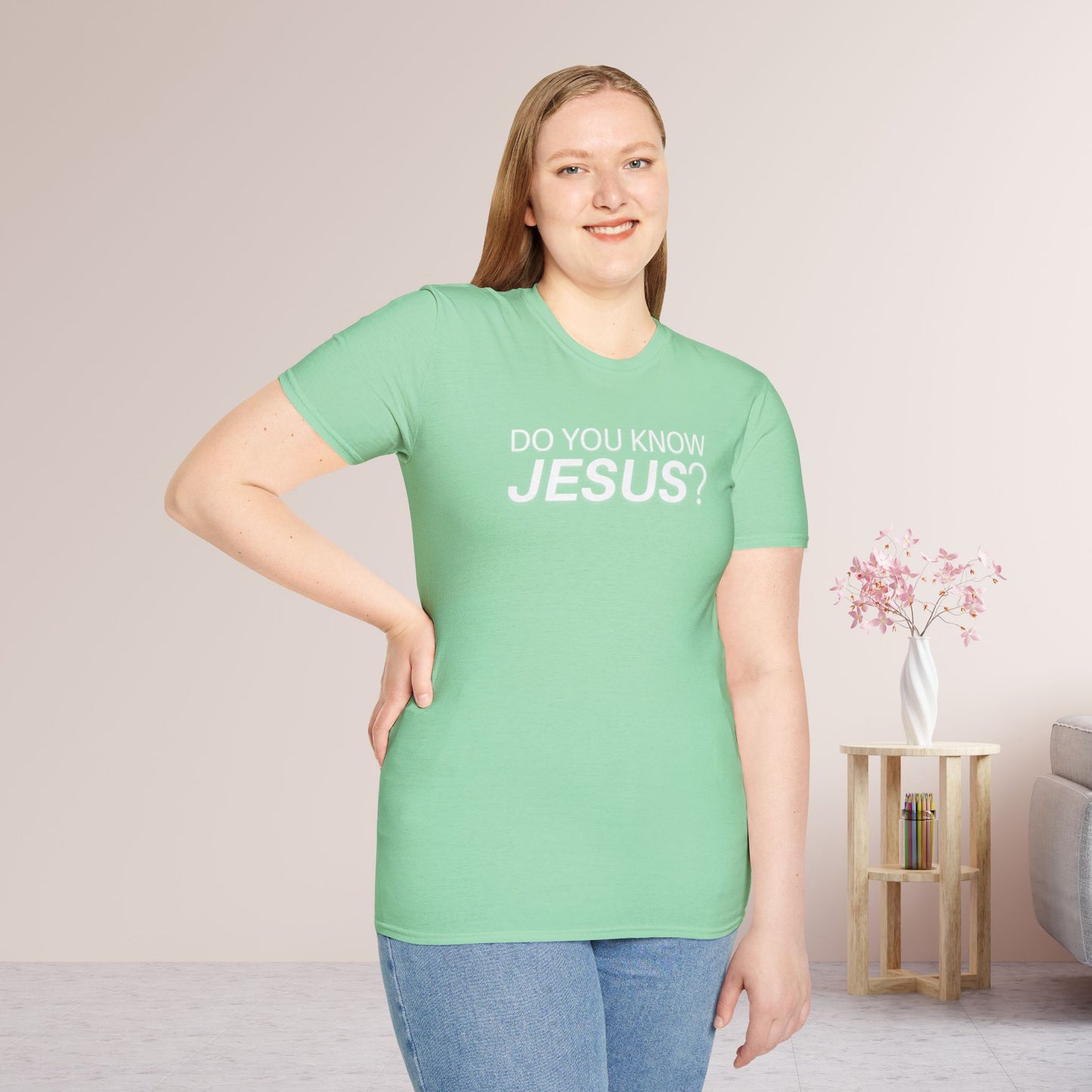 Do You Know Jesus Softstyle T-shirt - Trendy Christian T-shirt