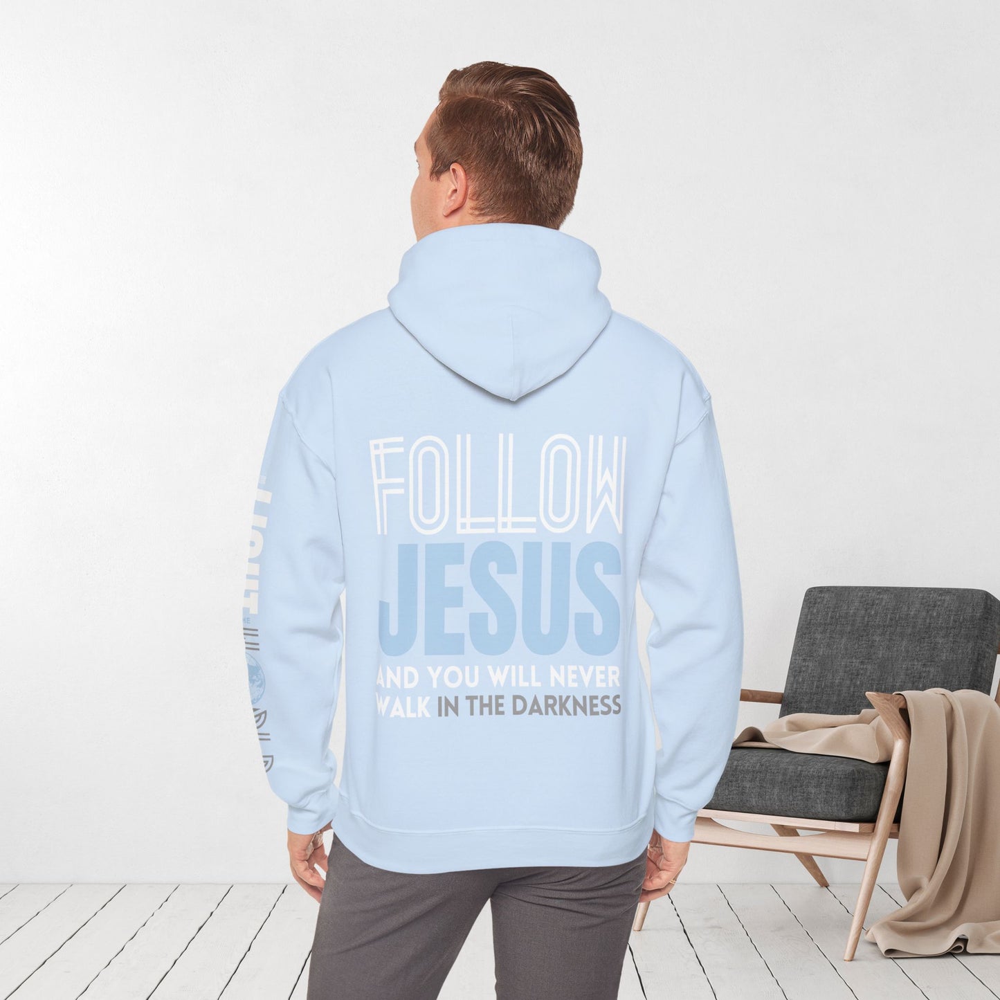 Follow Jesus Hoodie - Jesus is the Light of the World Hoodie - John 8:12 Hoodie