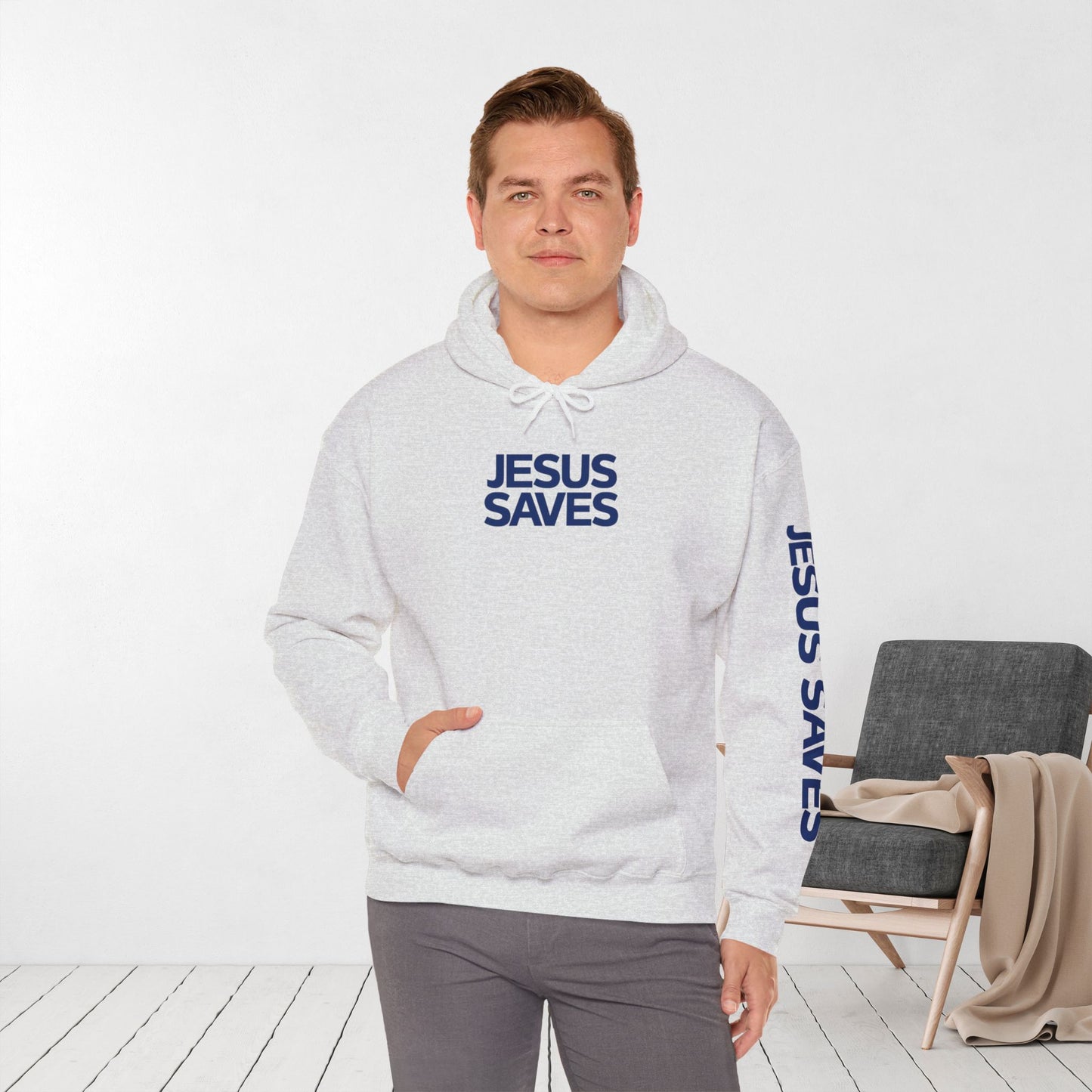 Jesus Saves Hoodie - Acts 4:12 Bible Verse Christian Hoodie