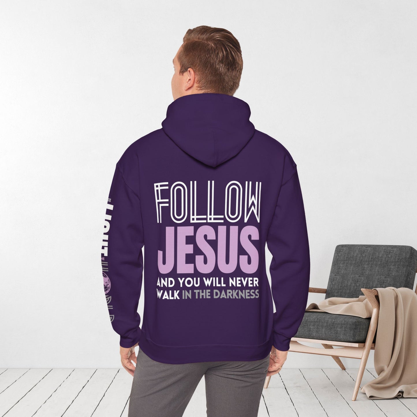 Follow Jesus Hoodie - Jesus is the Light of the World Hoodie - John 8:12 Hoodie