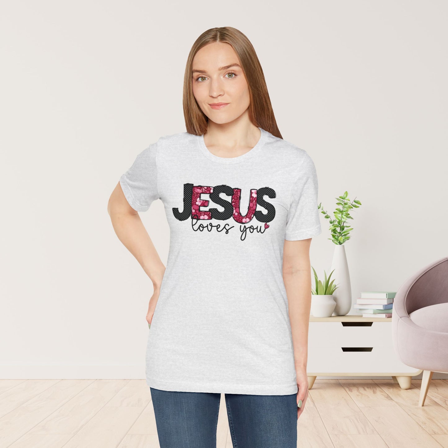 Jesus Loves You Soft Cotton Tee - Christian Shirt