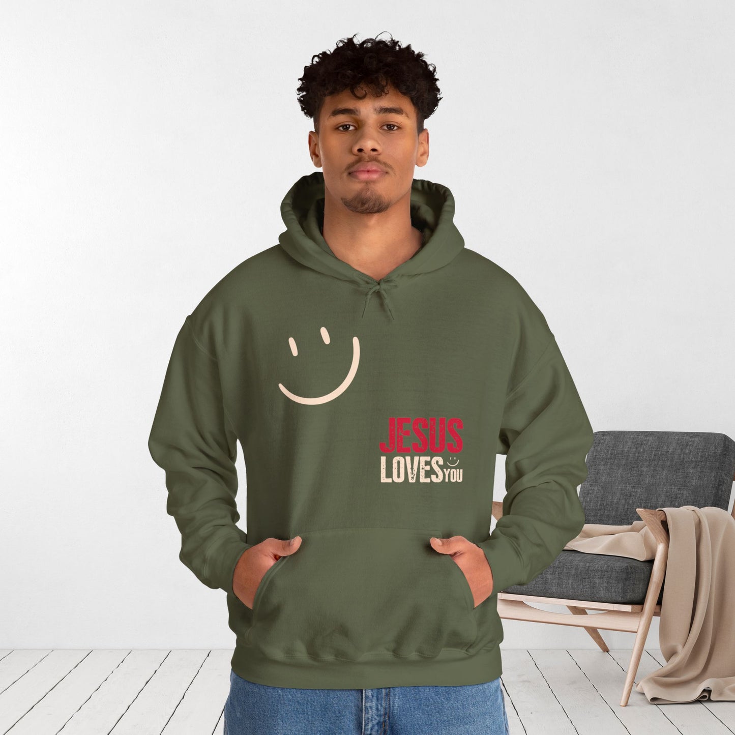 Trendy Jesus Loves You Unisex Hoodie