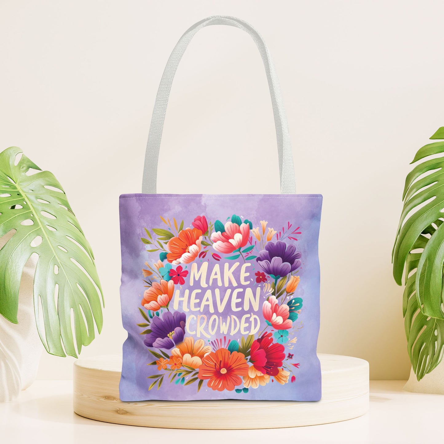 Make Heaven Crowded Tote Bag - Christian Tote Bag