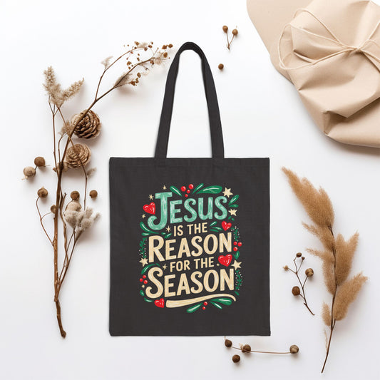 Jesus Is The Reason For The Season Canvas Tote Bag