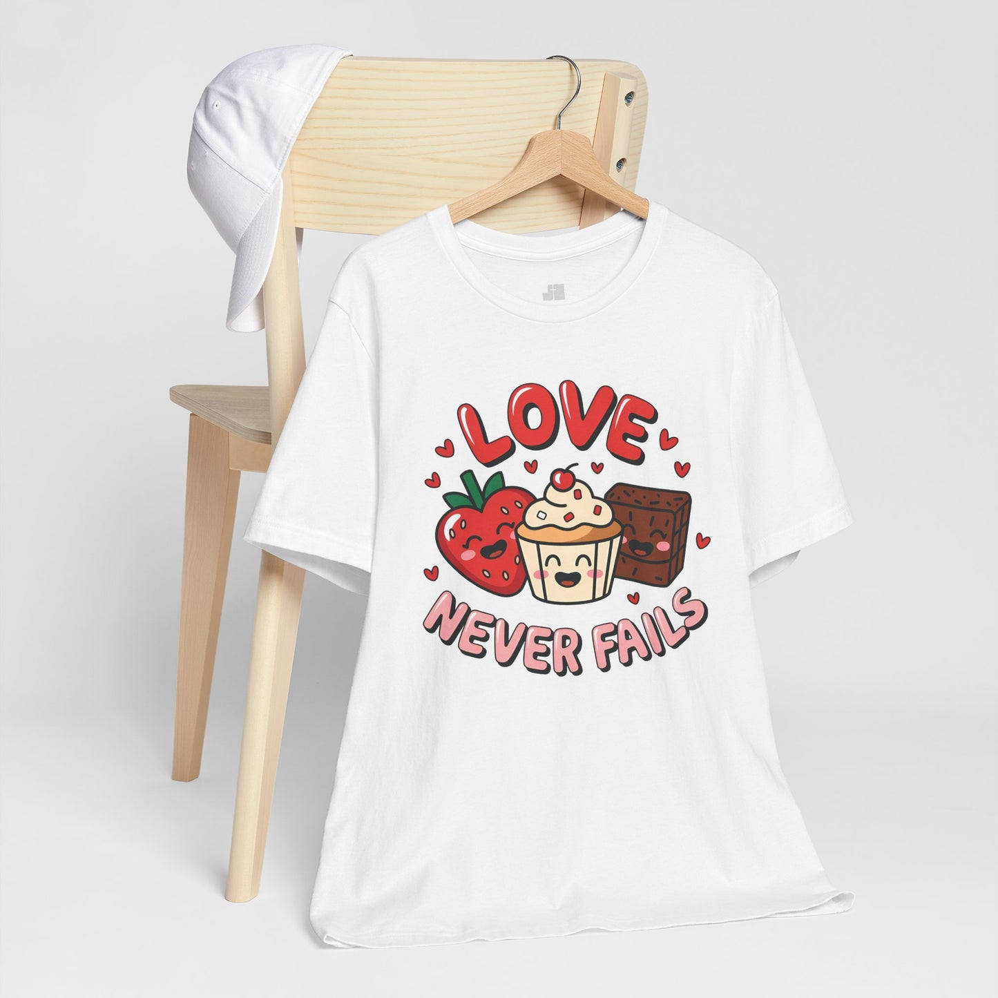 Love Never Fails Soft Cotton Tee - Christian Shirt