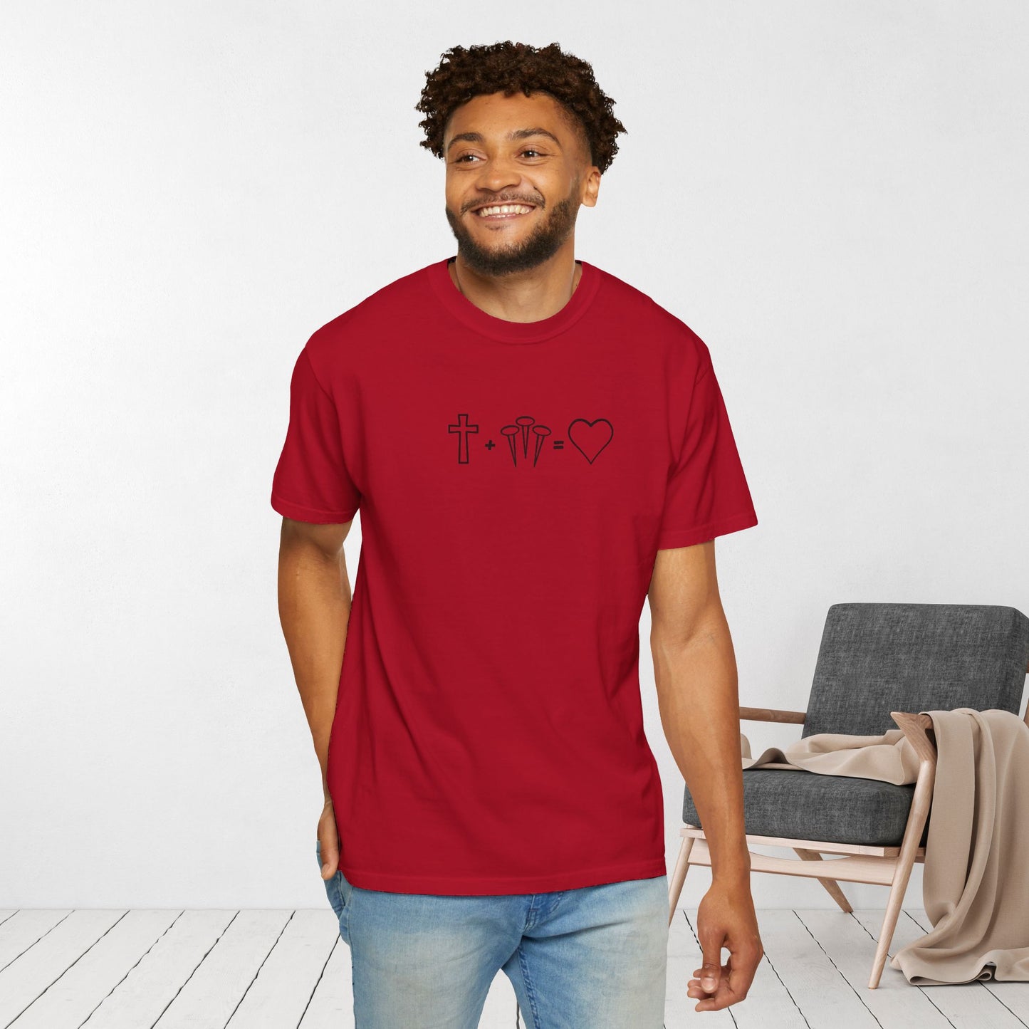 1 Cross 3 Nails 4Given Comfort Colors Christian Shirt