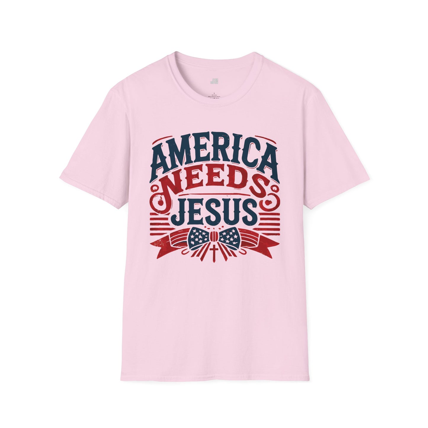 America Needs Jesus Softstyle T-shirt