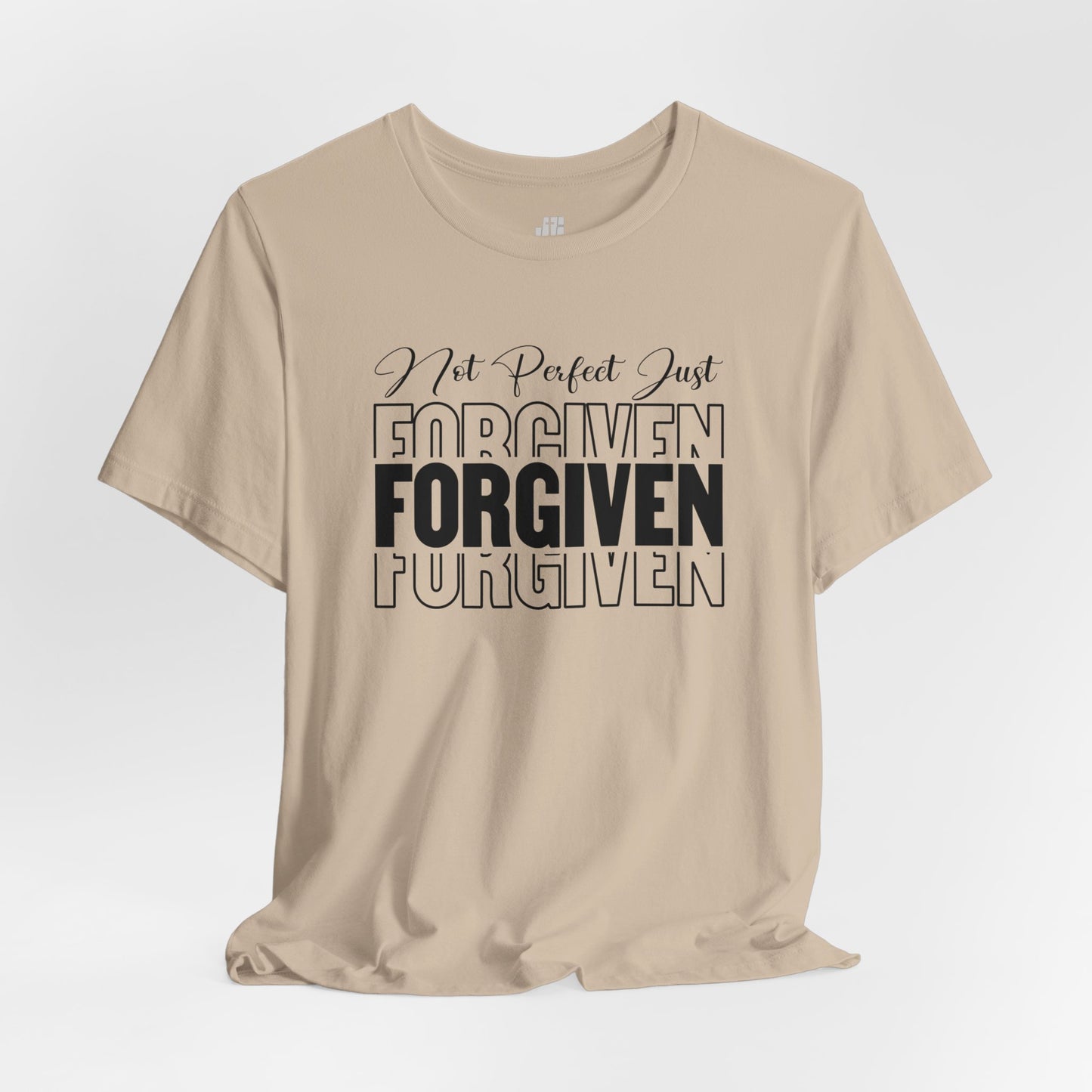 Not Perfect Just Forgiven Christian Soft Cotton Tee