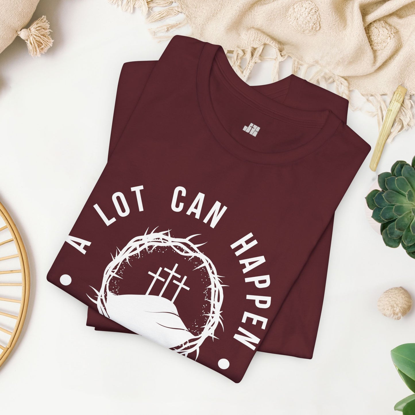 A Lot Can Happen in Three Days Christian Soft Cotton Tee - Easter Shirt