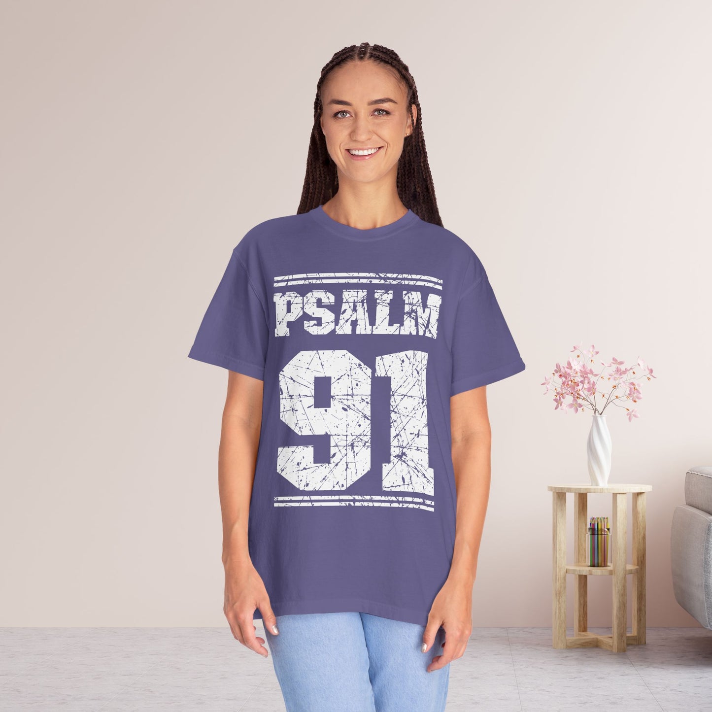 Psalm 91 Comfort Colors Christian Shirt - Bible Verse Shirt